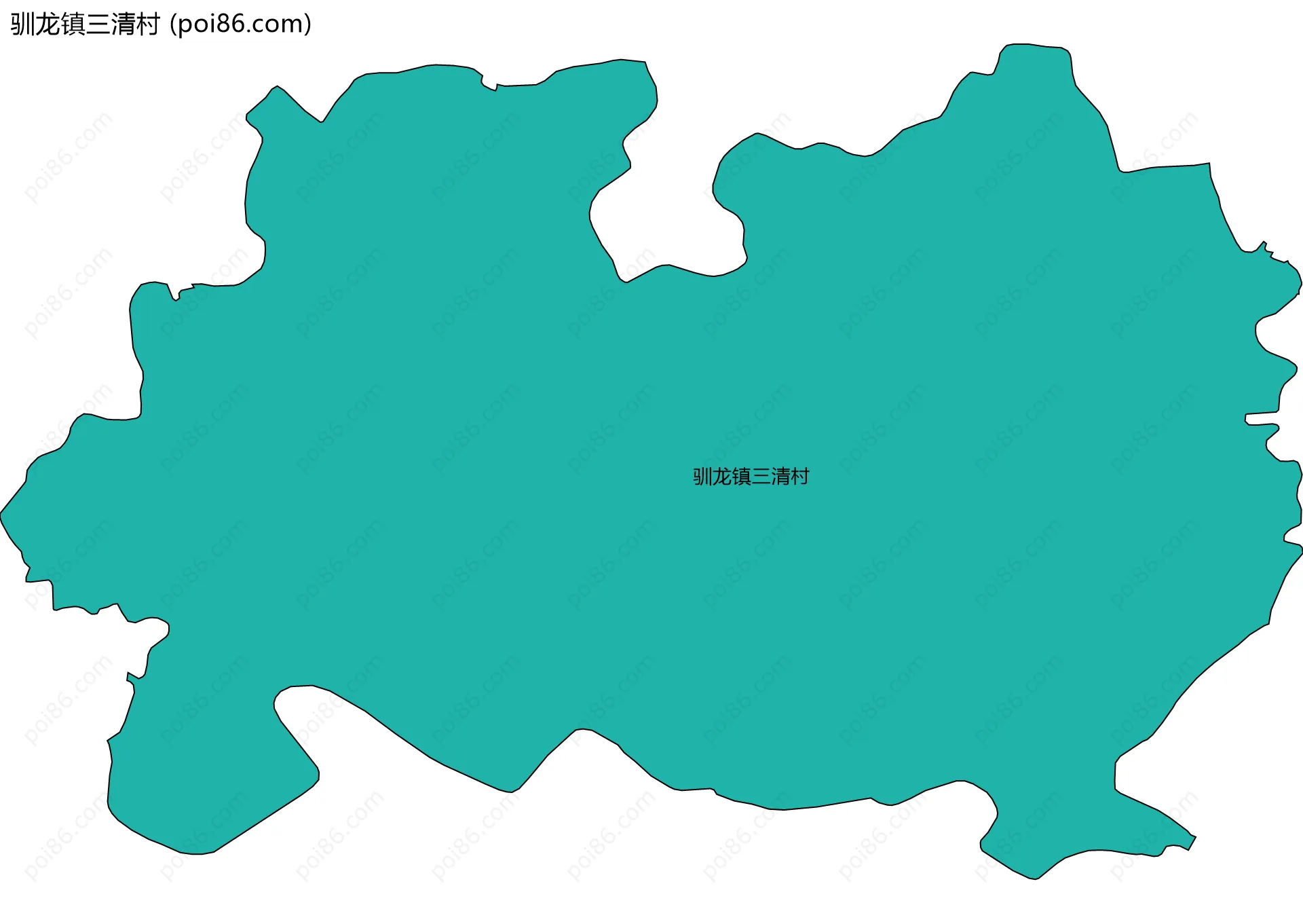 驯龙镇三清村边界地图