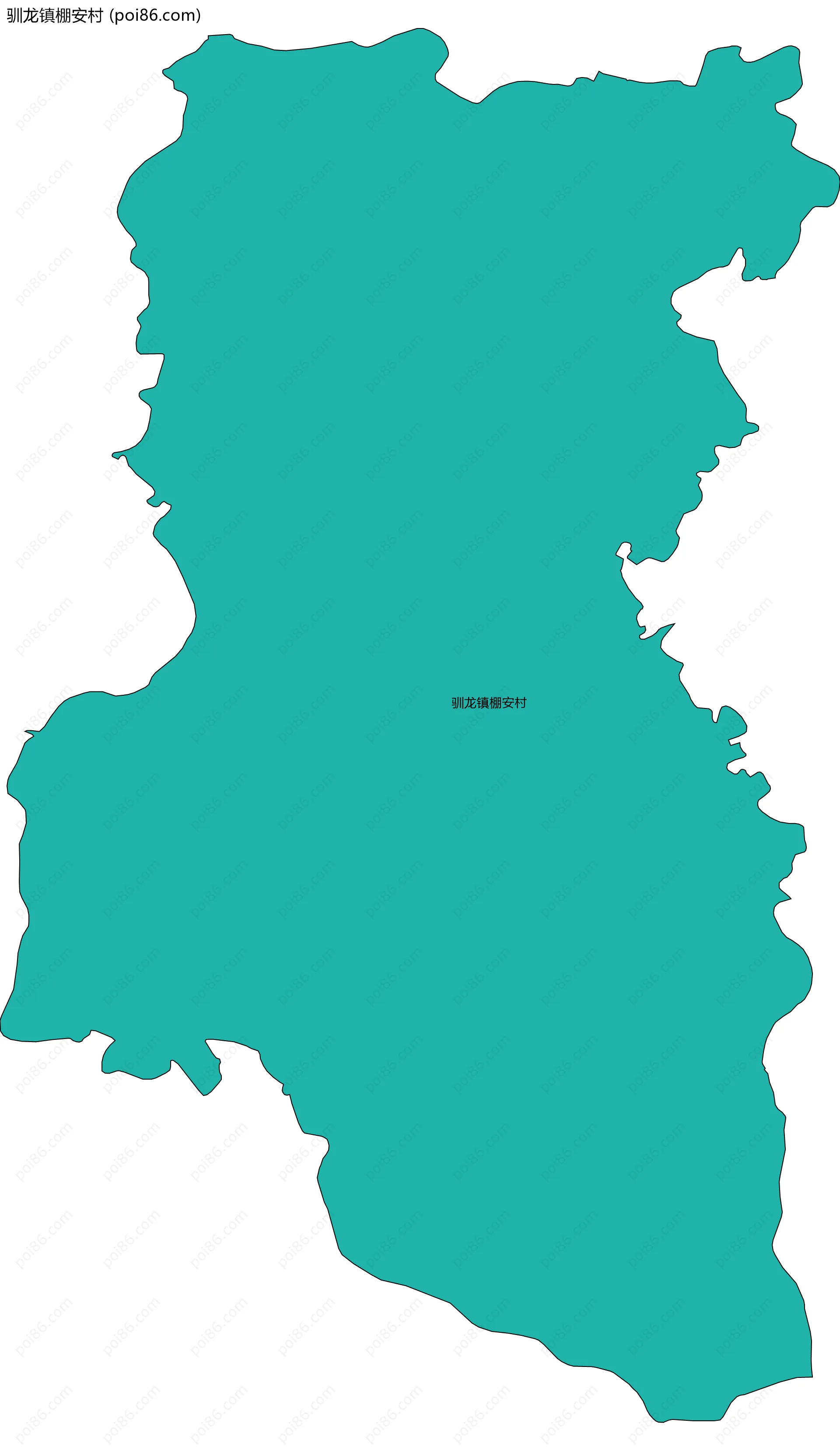 驯龙镇棚安村边界地图