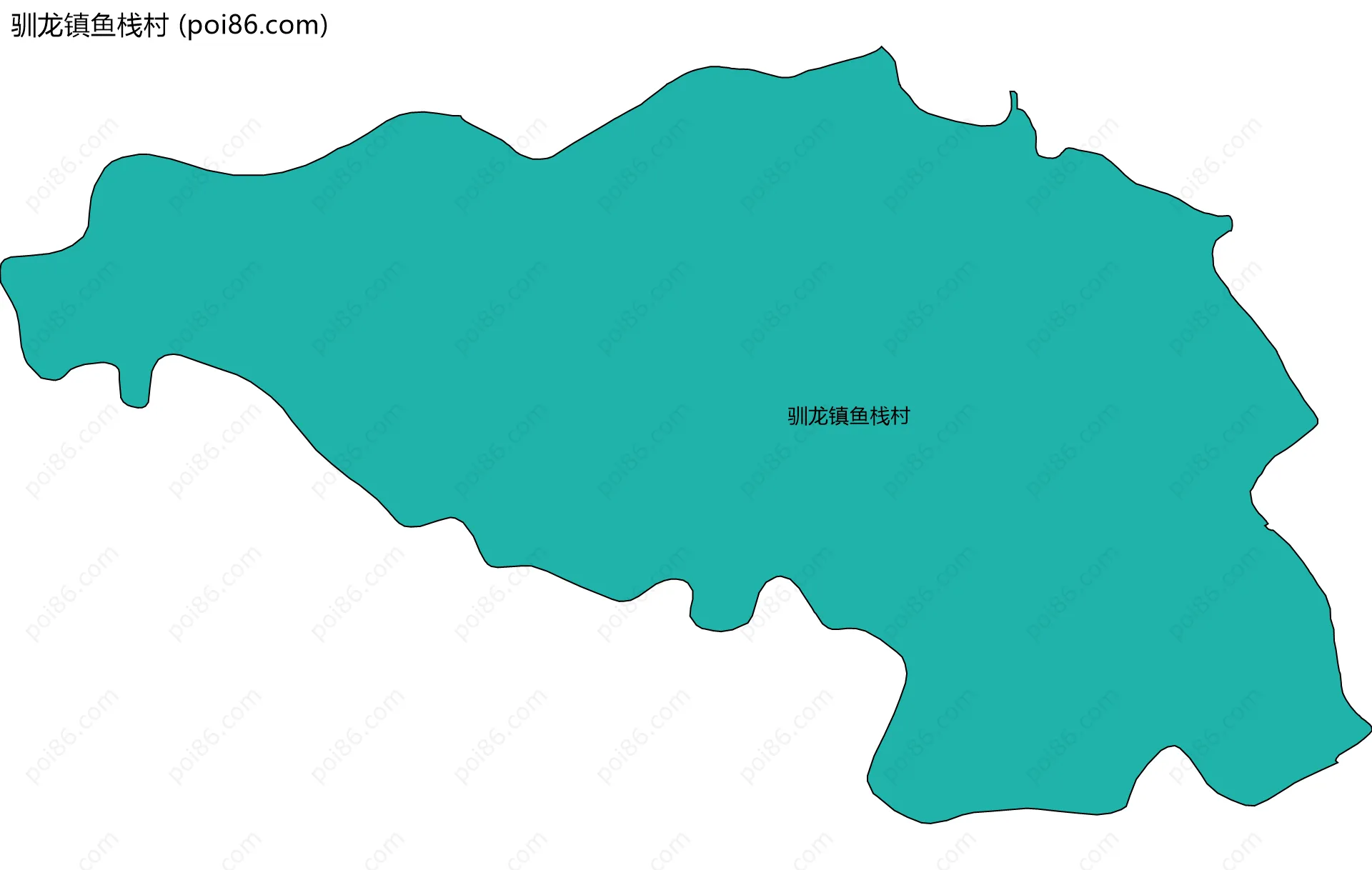 驯龙镇鱼栈村边界地图