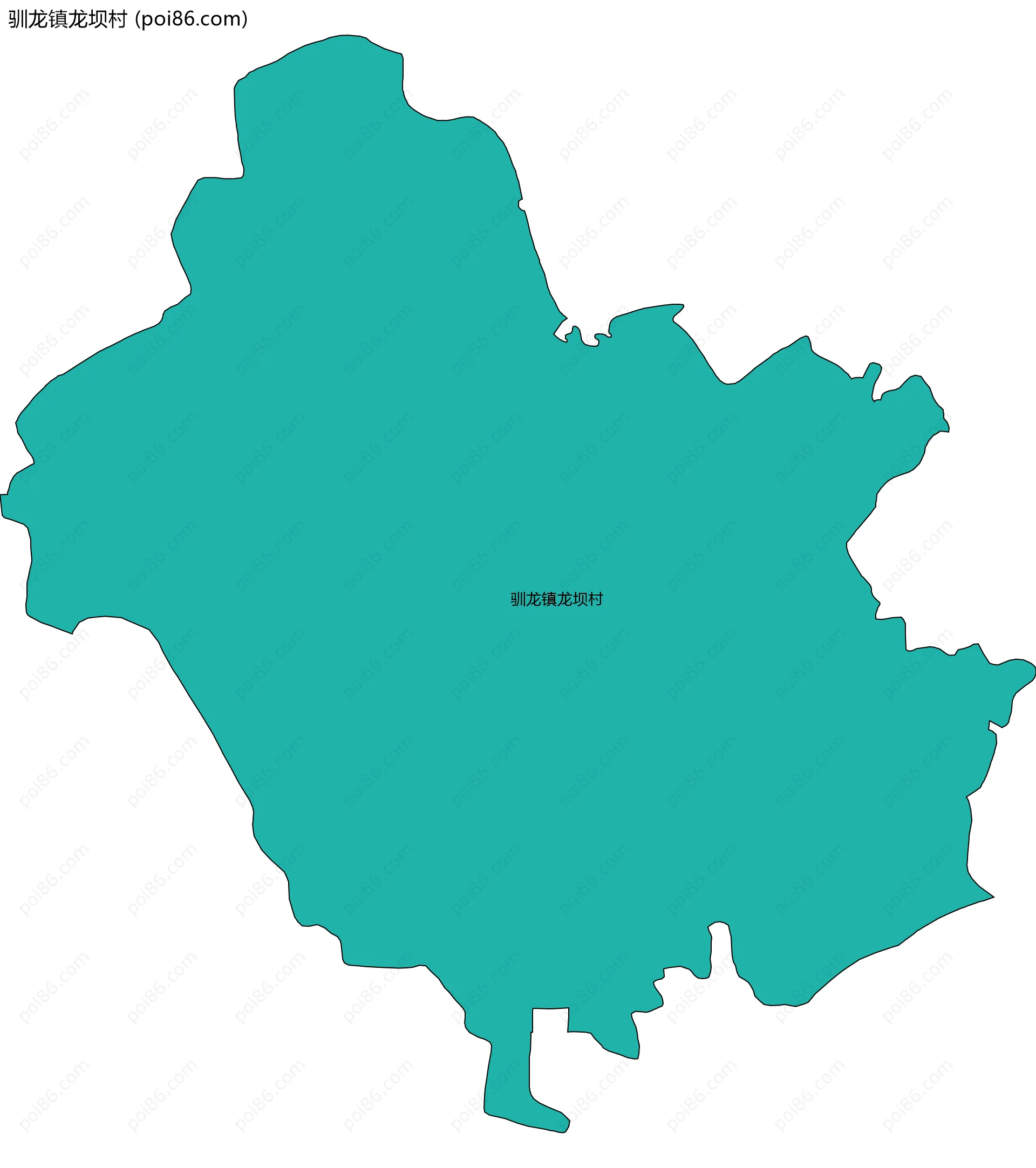 驯龙镇龙坝村边界地图