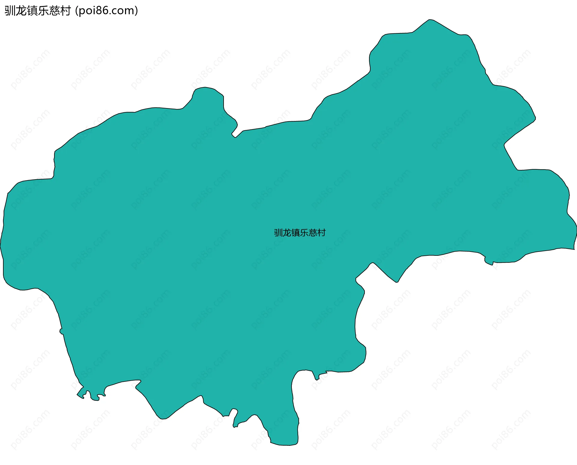 驯龙镇乐慈村边界地图