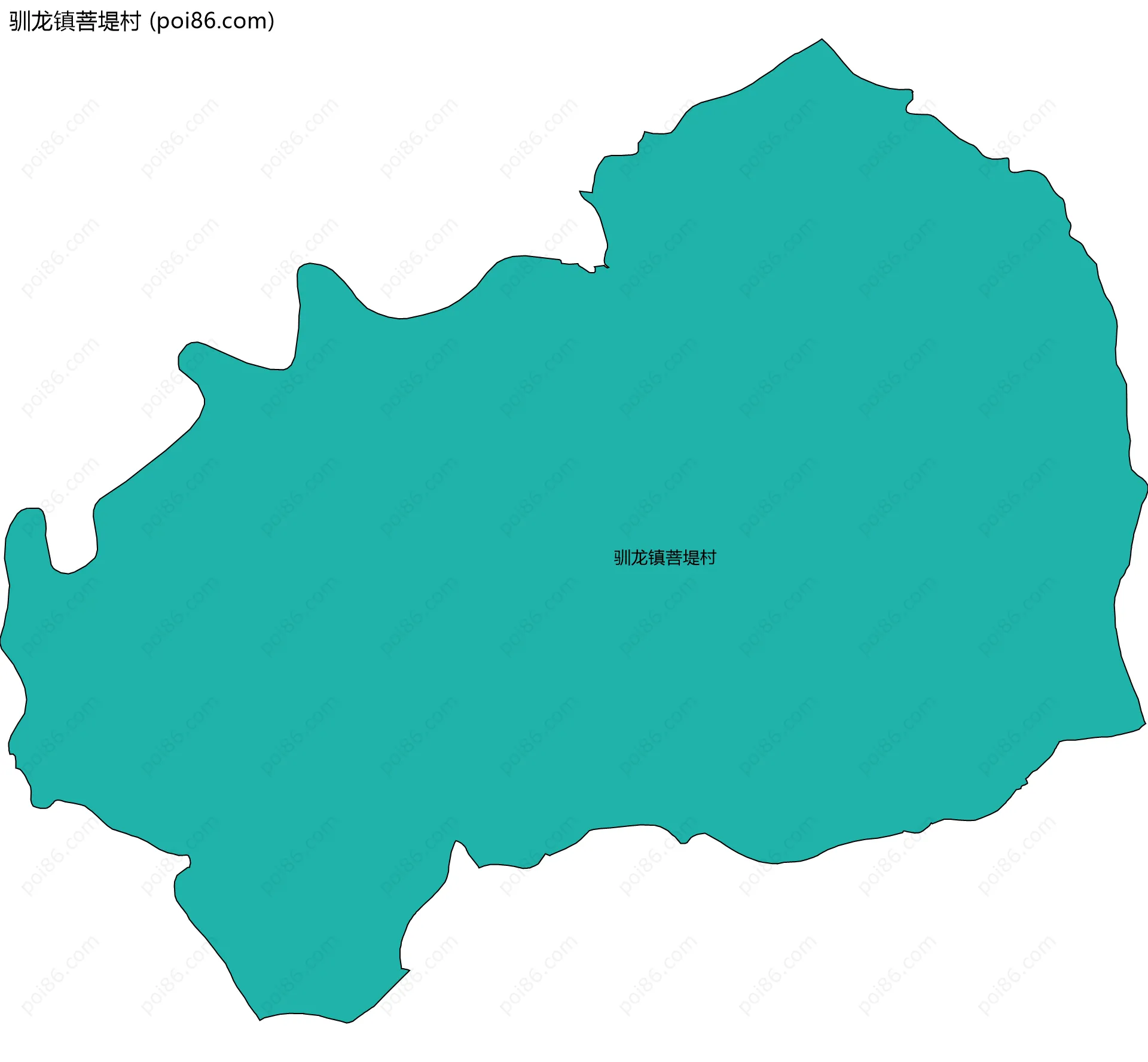 驯龙镇菩堤村边界地图