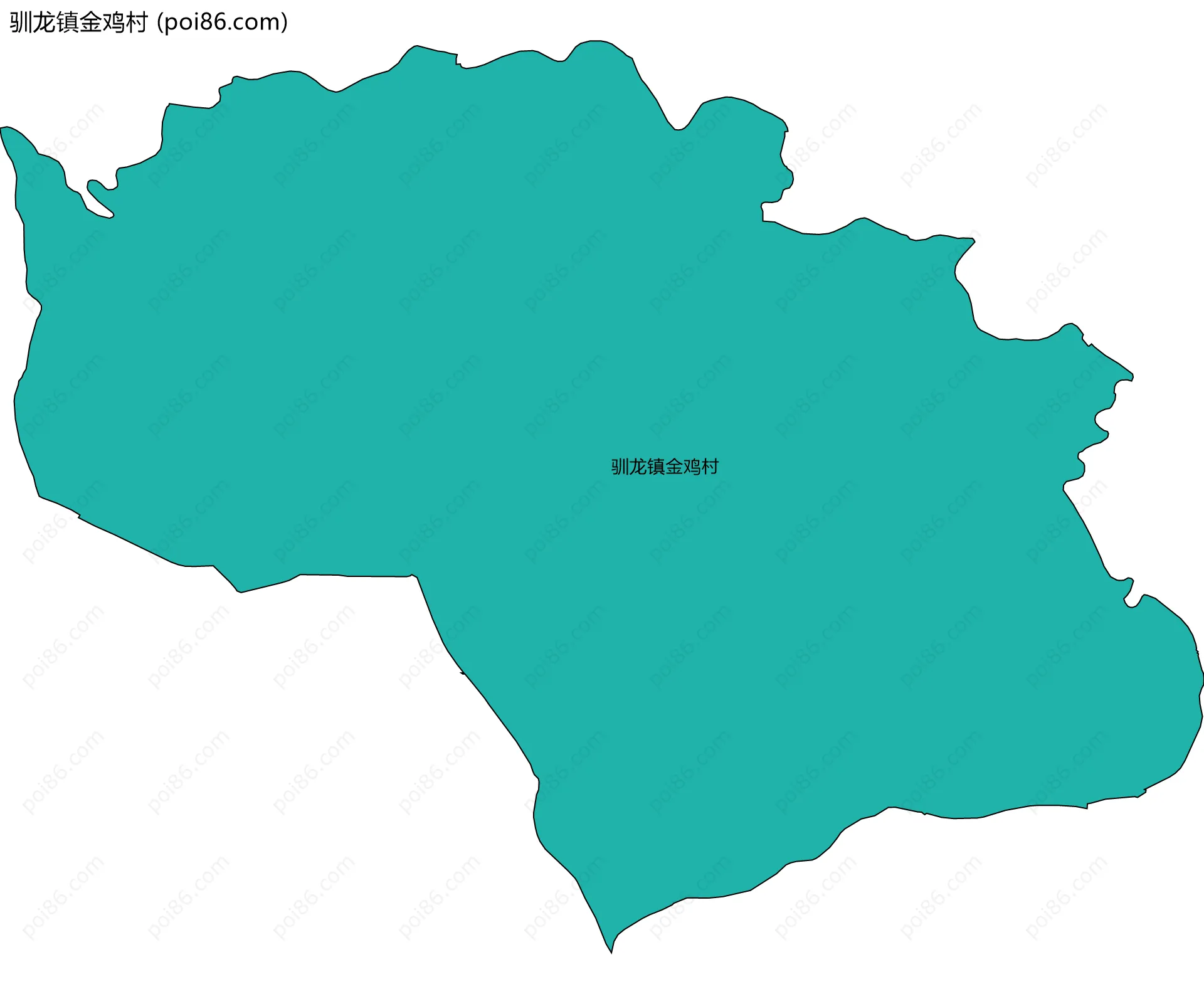 驯龙镇金鸡村边界地图