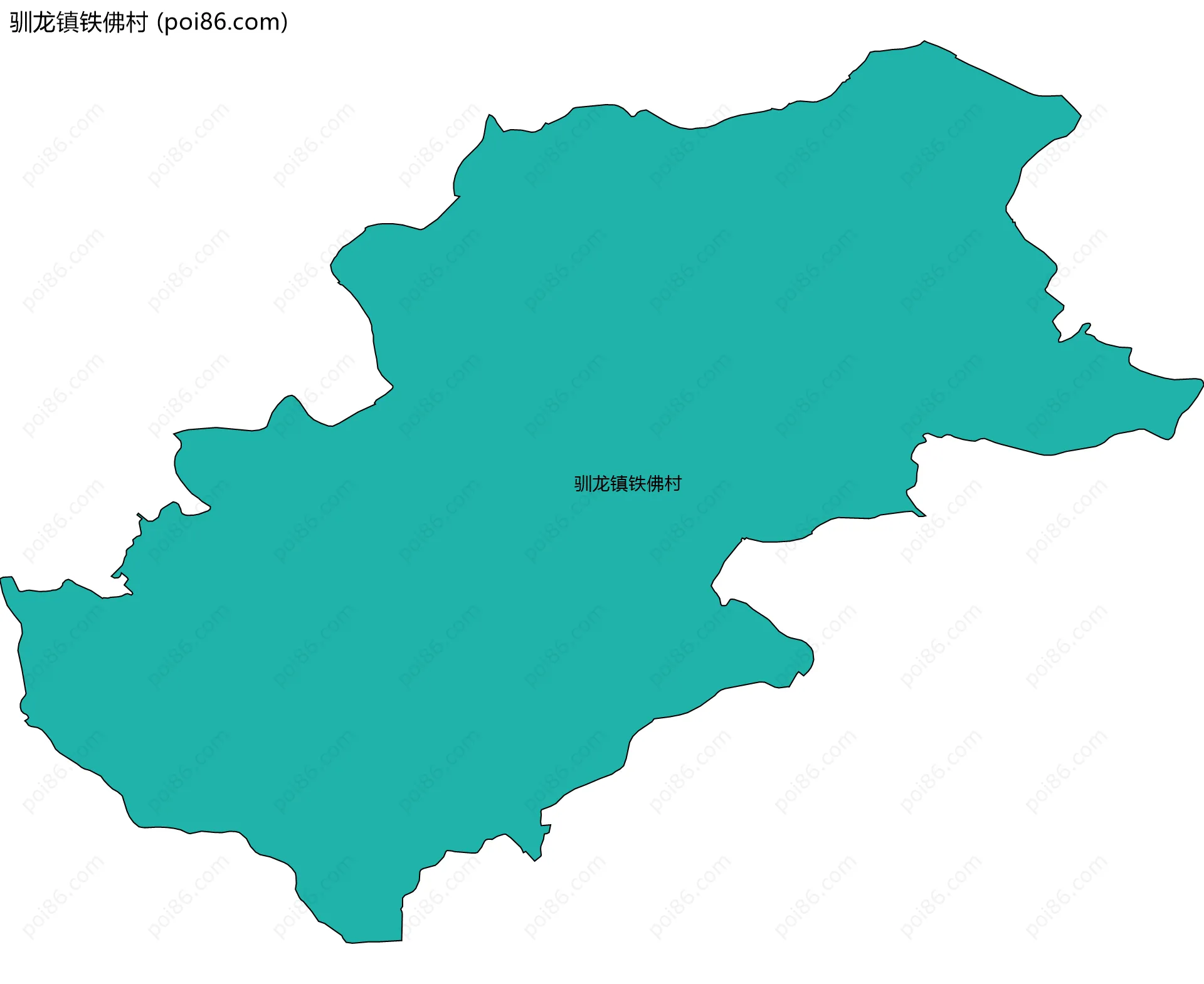 驯龙镇铁佛村边界地图