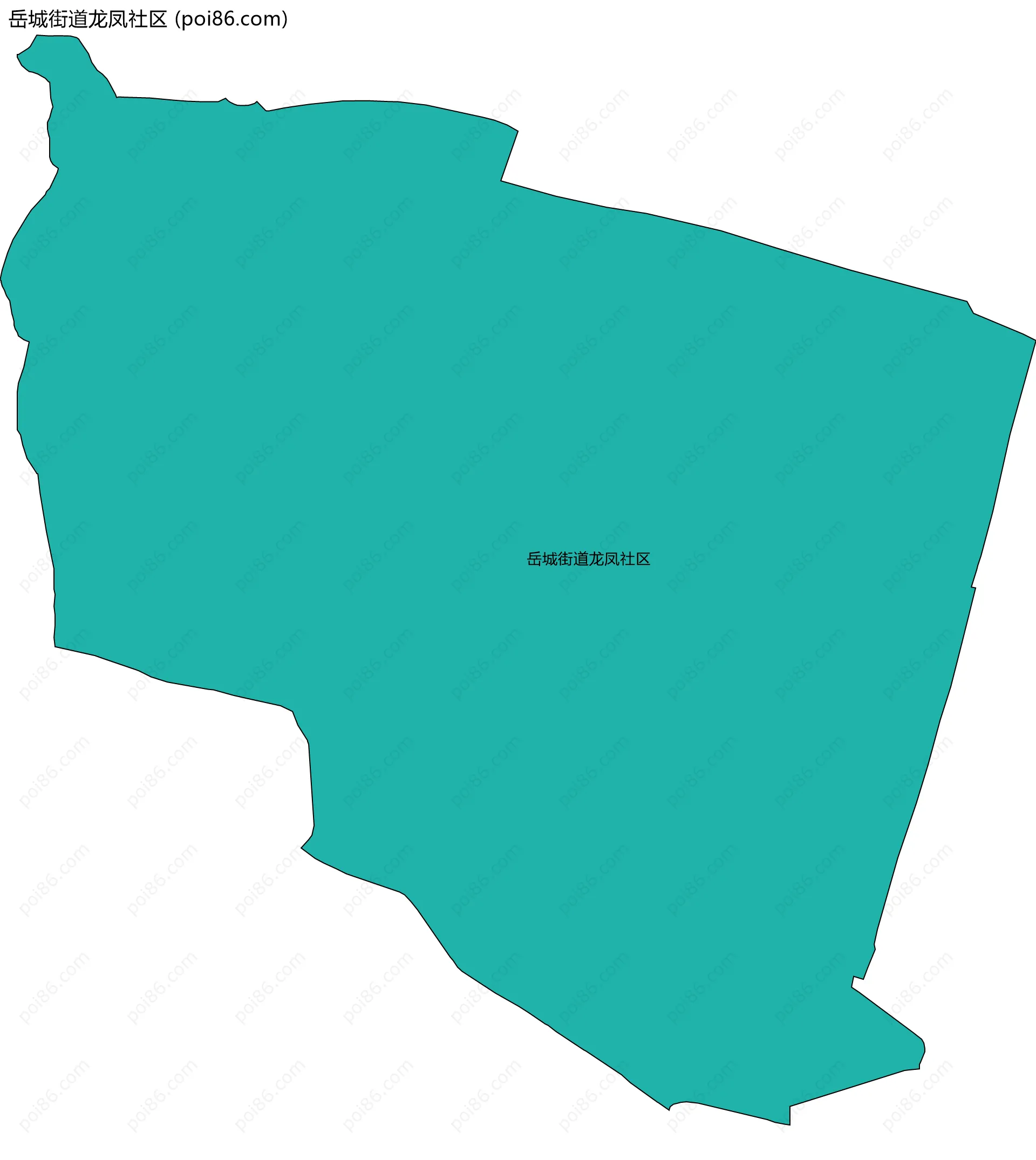 岳城街道龙凤社区边界地图