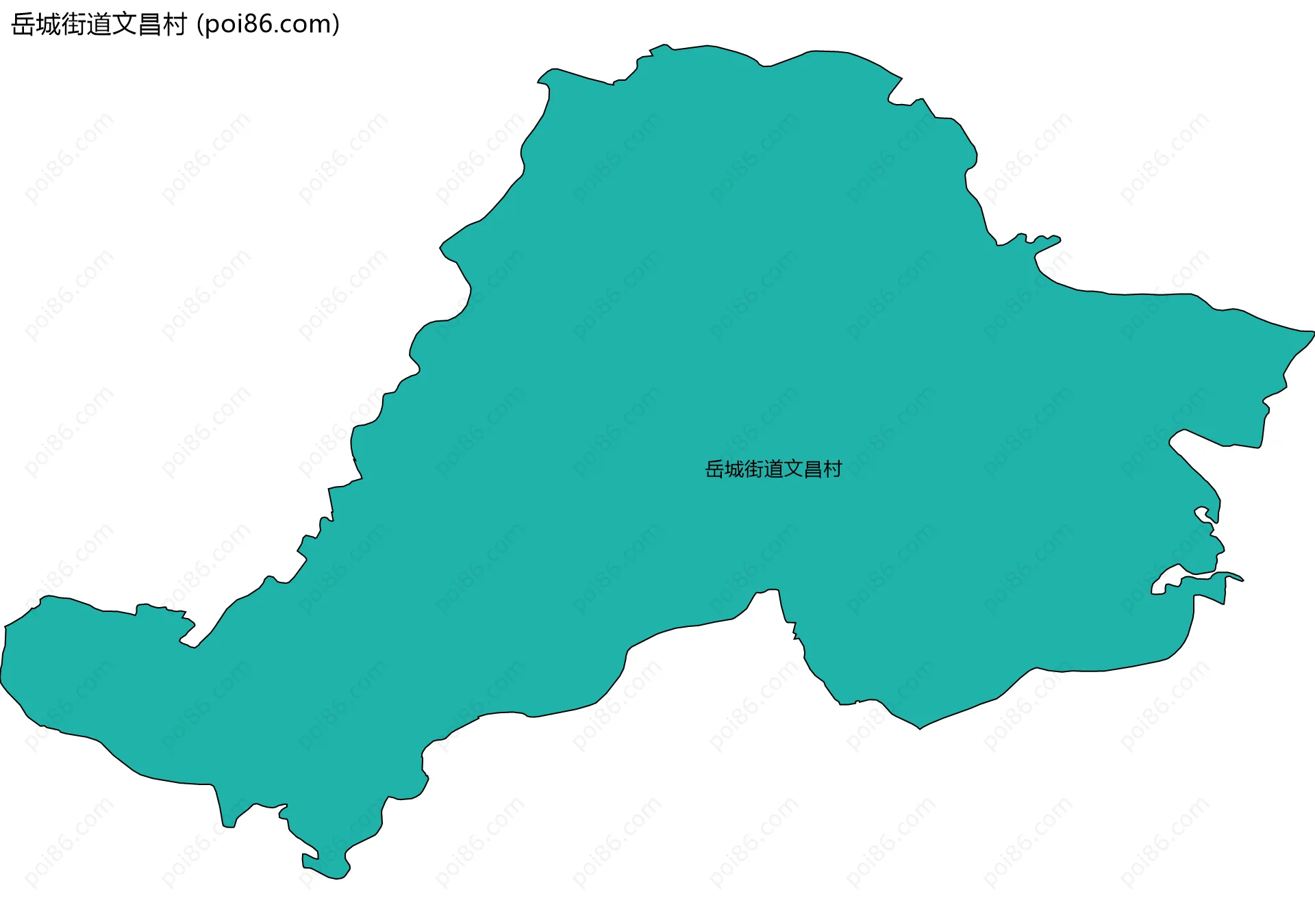 岳城街道文昌村边界地图