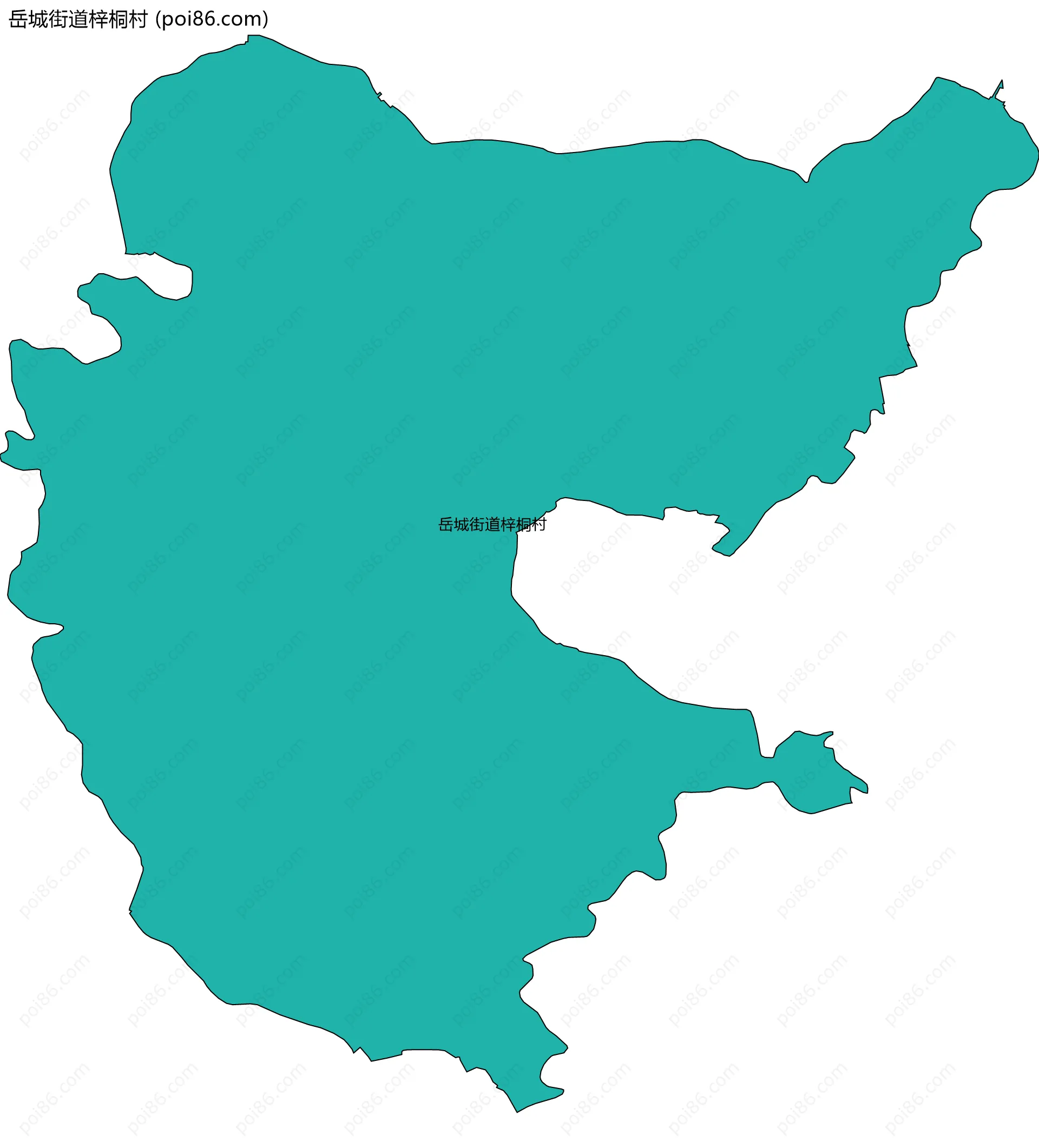 岳城街道梓桐村边界地图