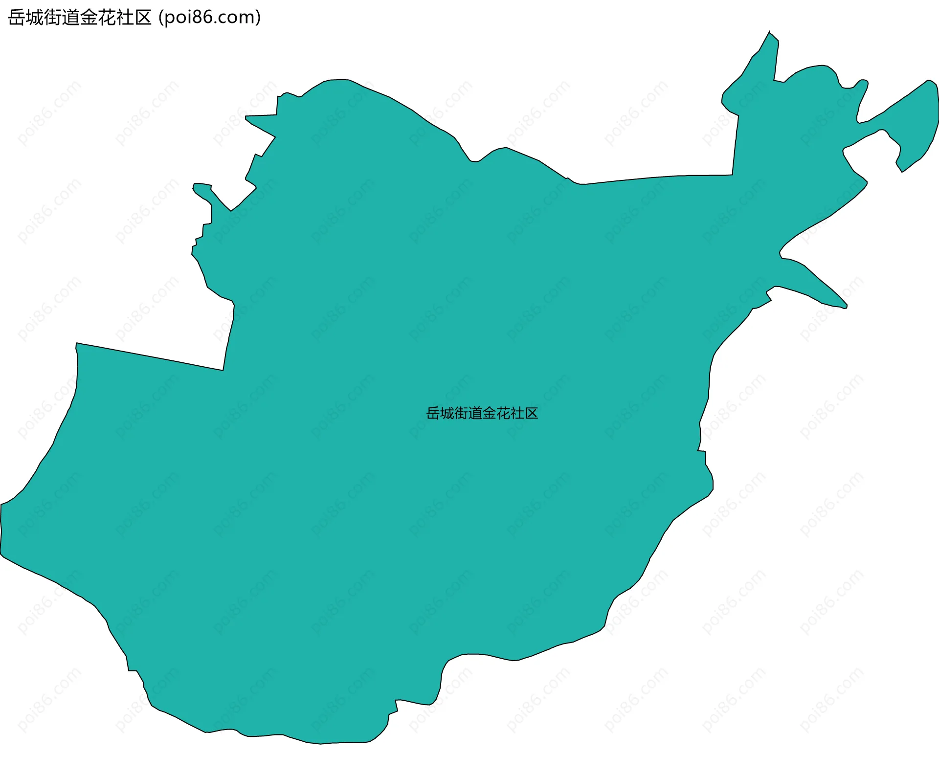 岳城街道金花社区边界地图