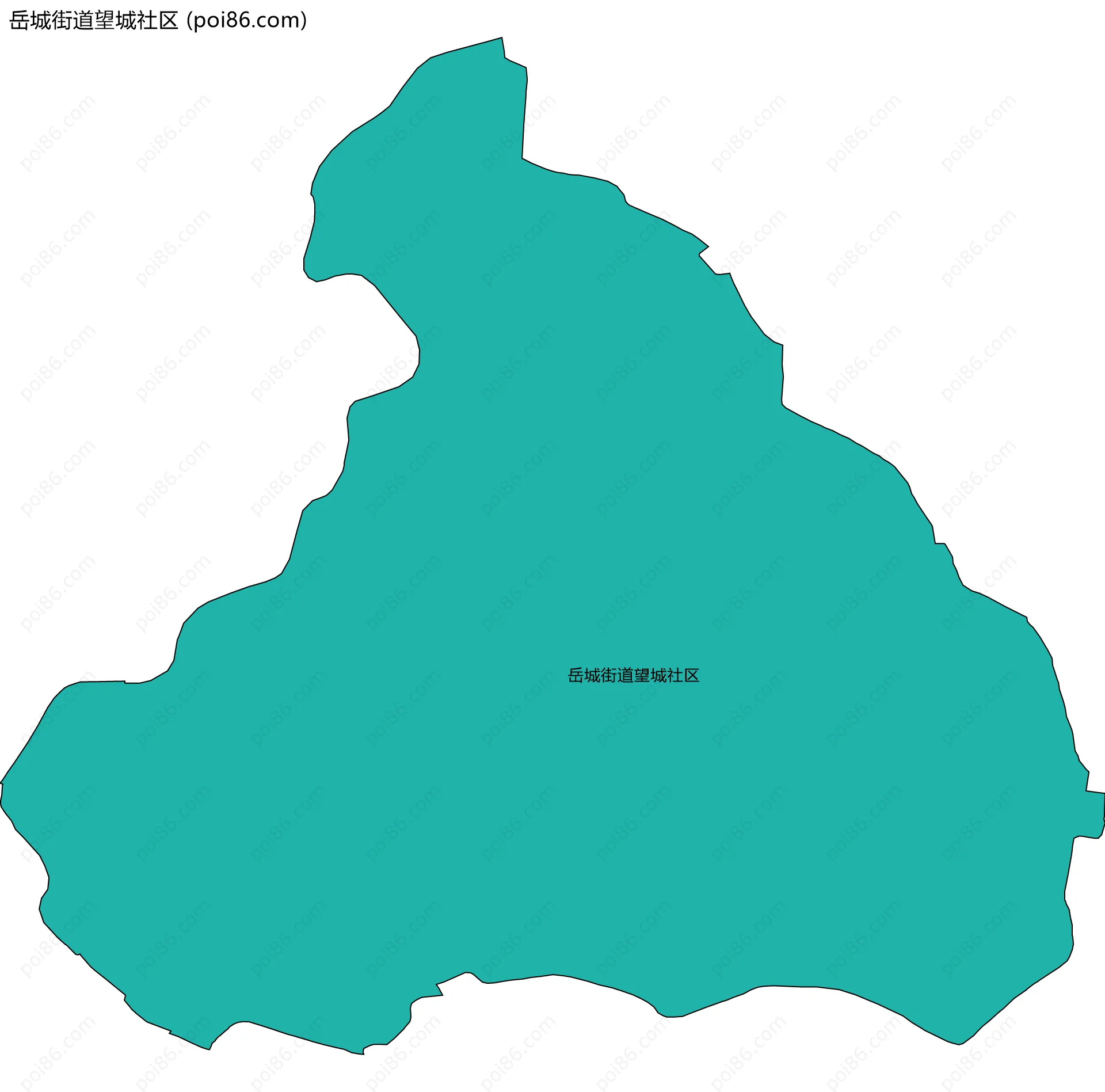 岳城街道望城社区边界地图