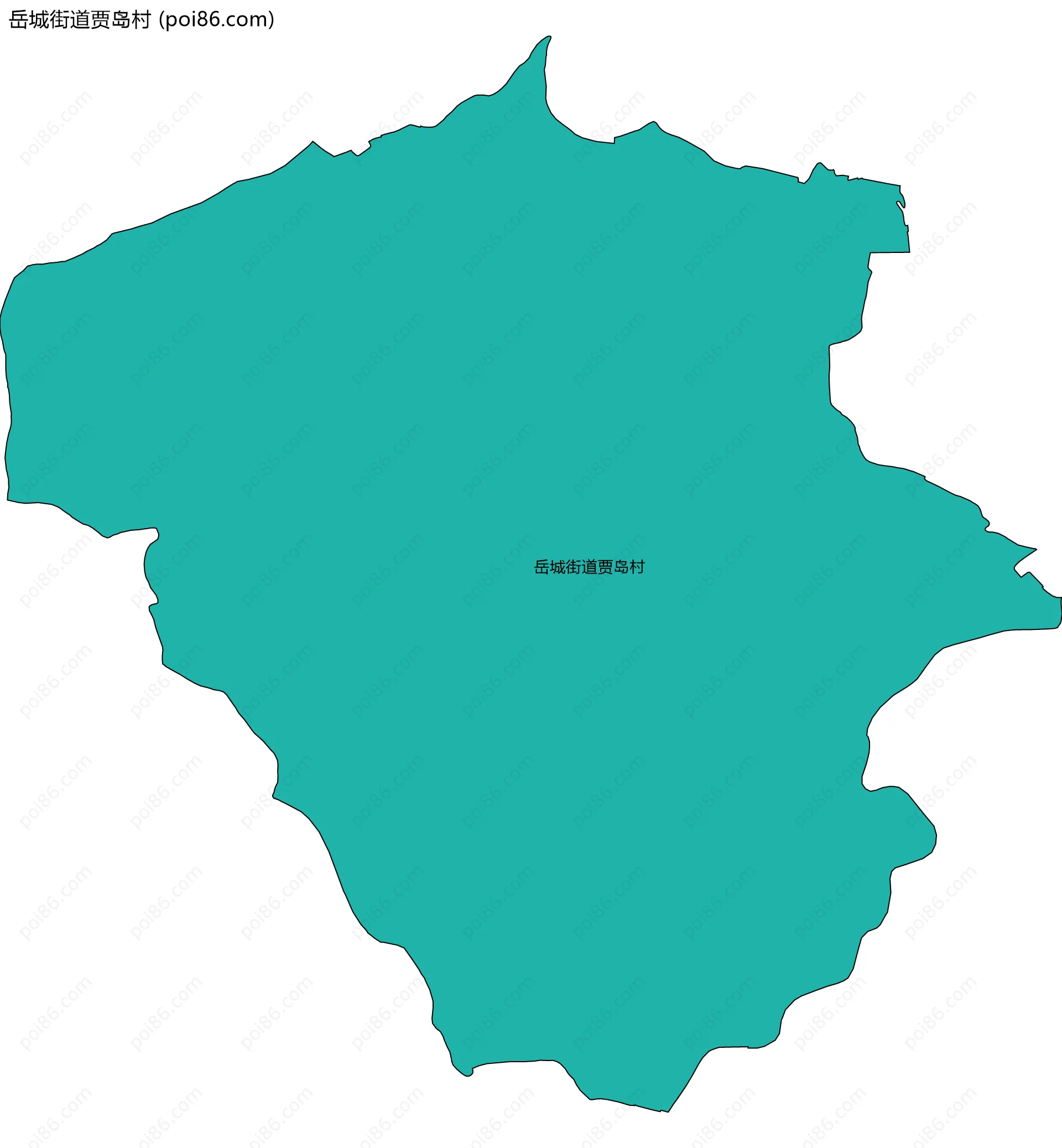 岳城街道贾岛村边界地图