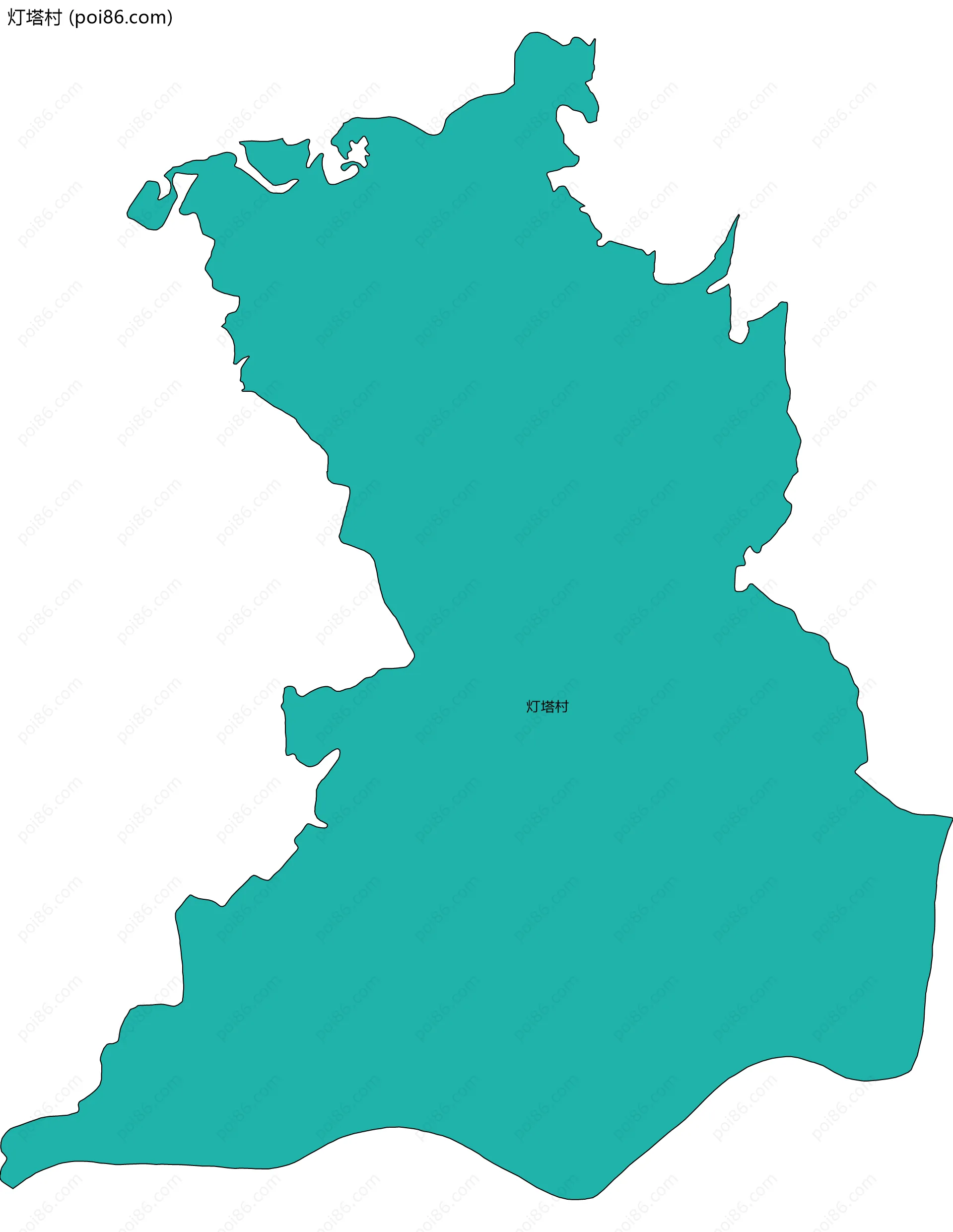 灯塔村边界地图