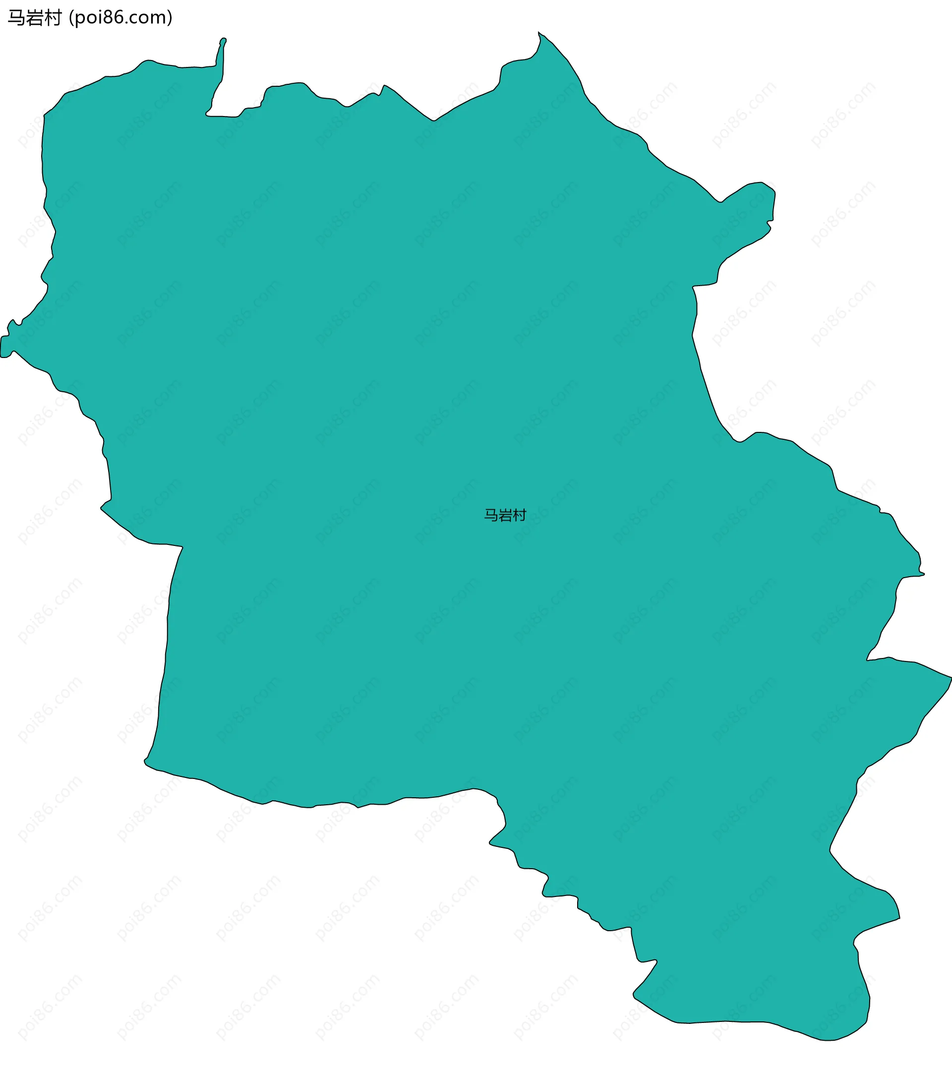 马岩村边界地图