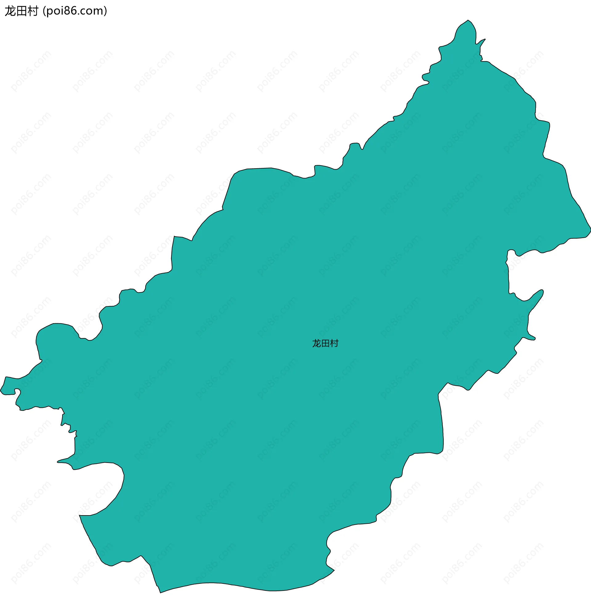 龙田村边界地图