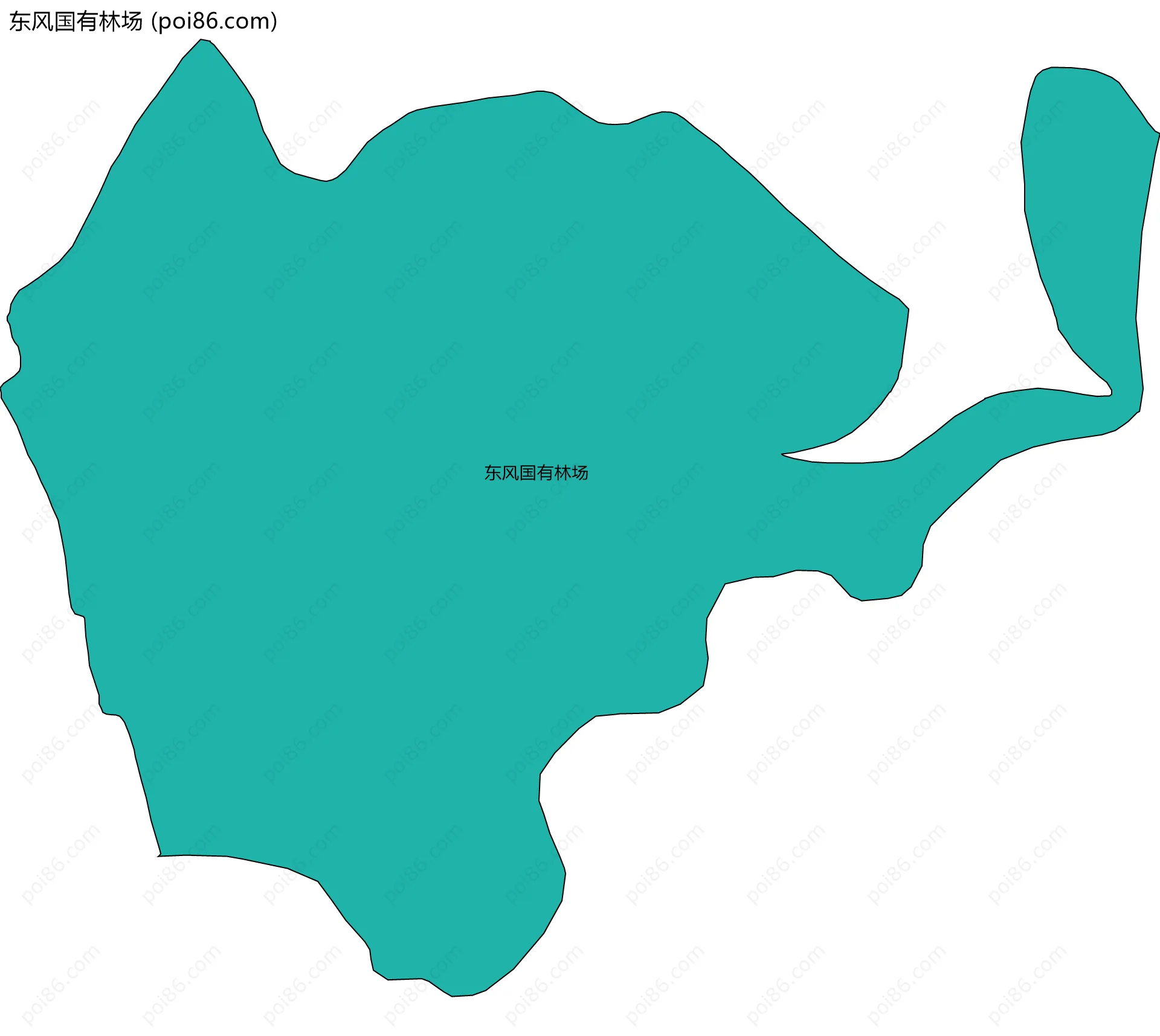 东风国有林场边界地图