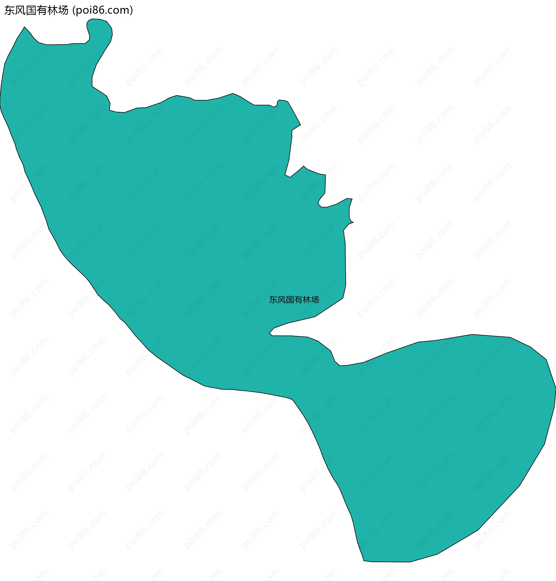 东风国有林场边界地图