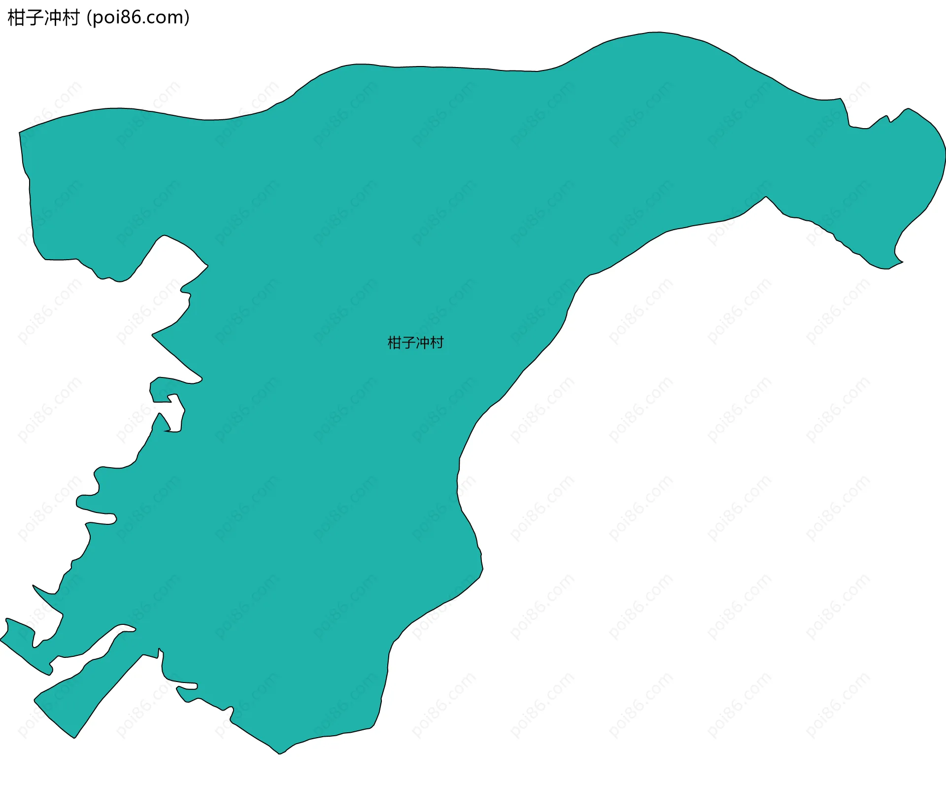 柑子冲村边界地图