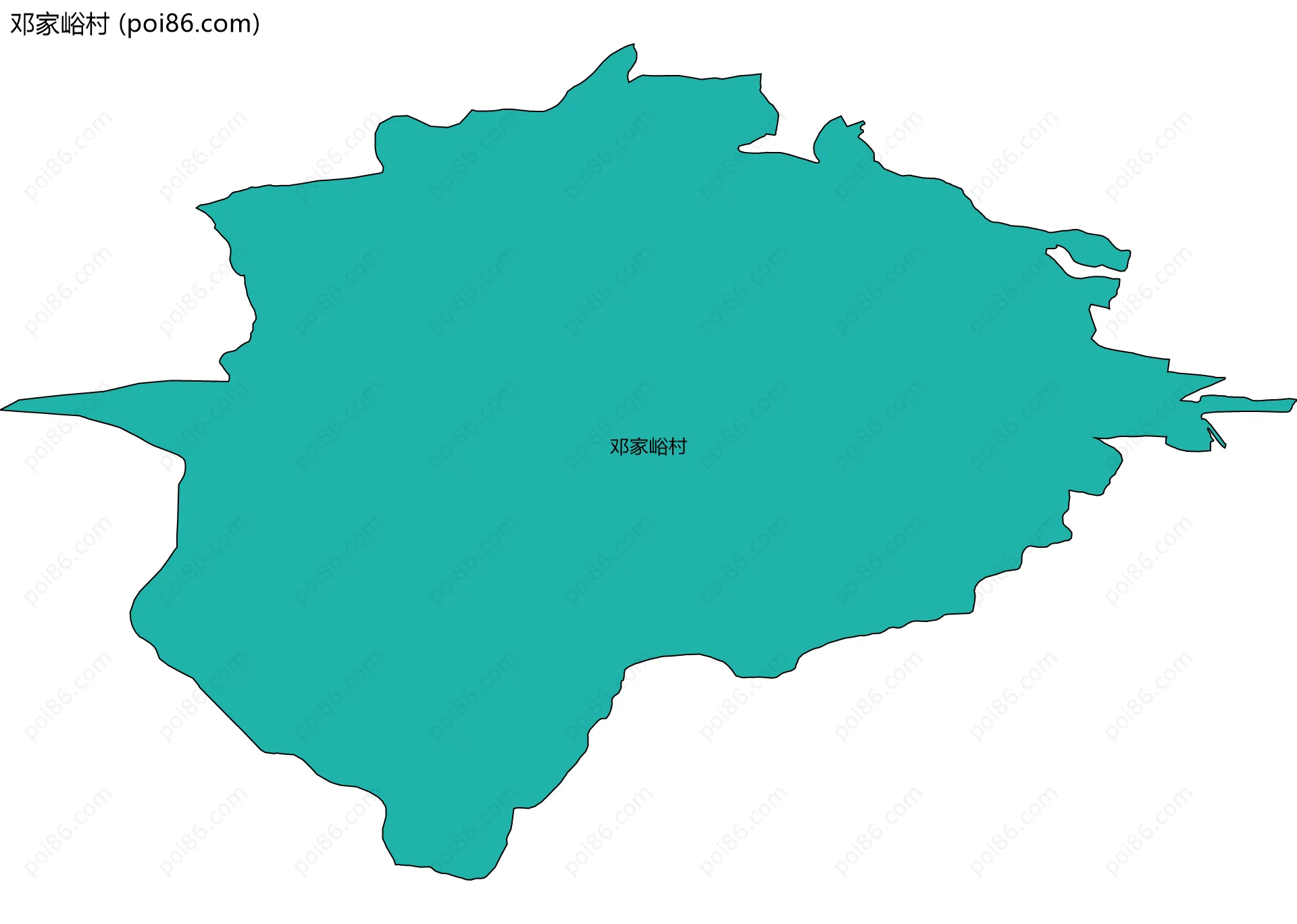 邓家峪村边界地图