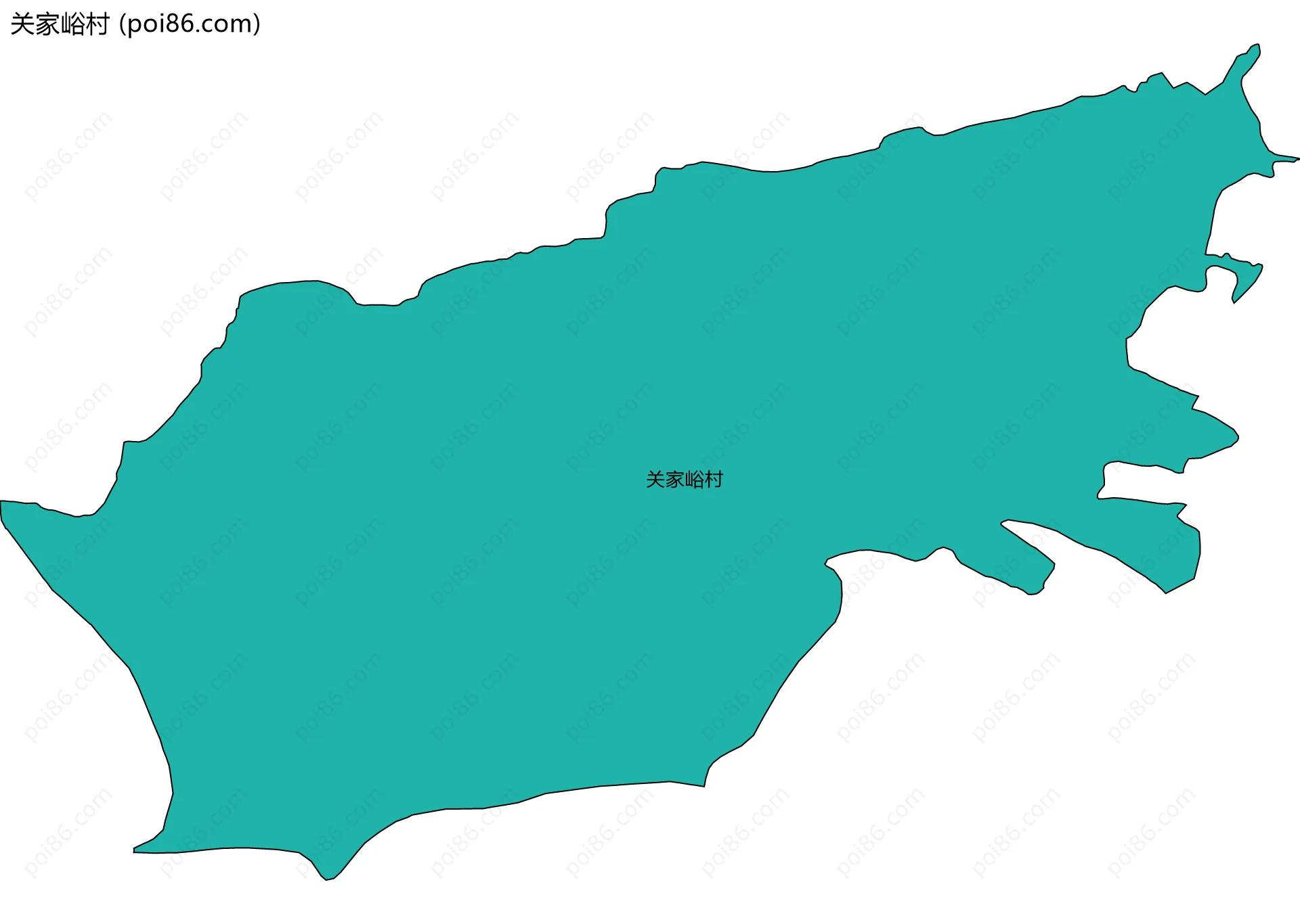 关家峪村边界地图