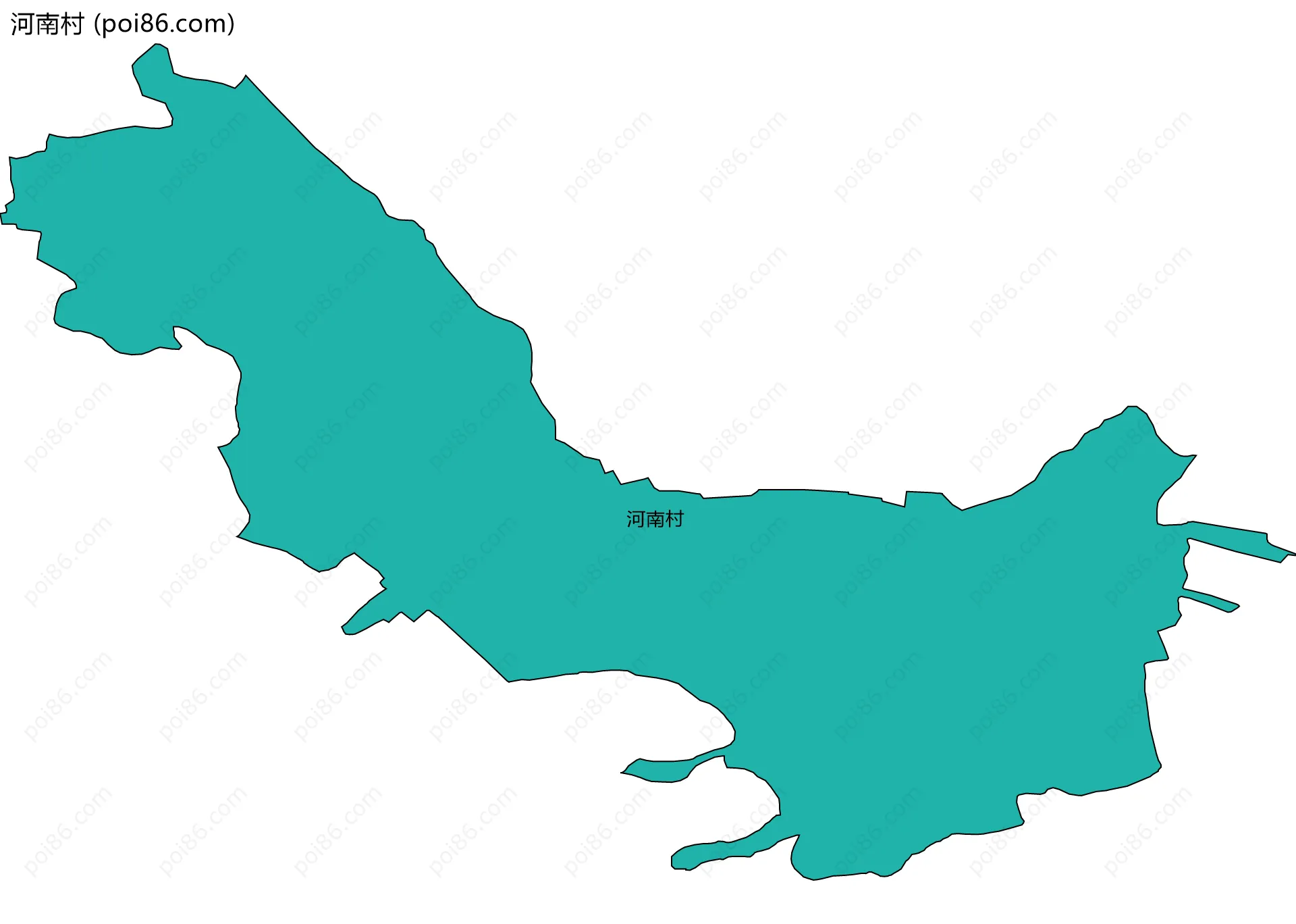 河南村边界地图