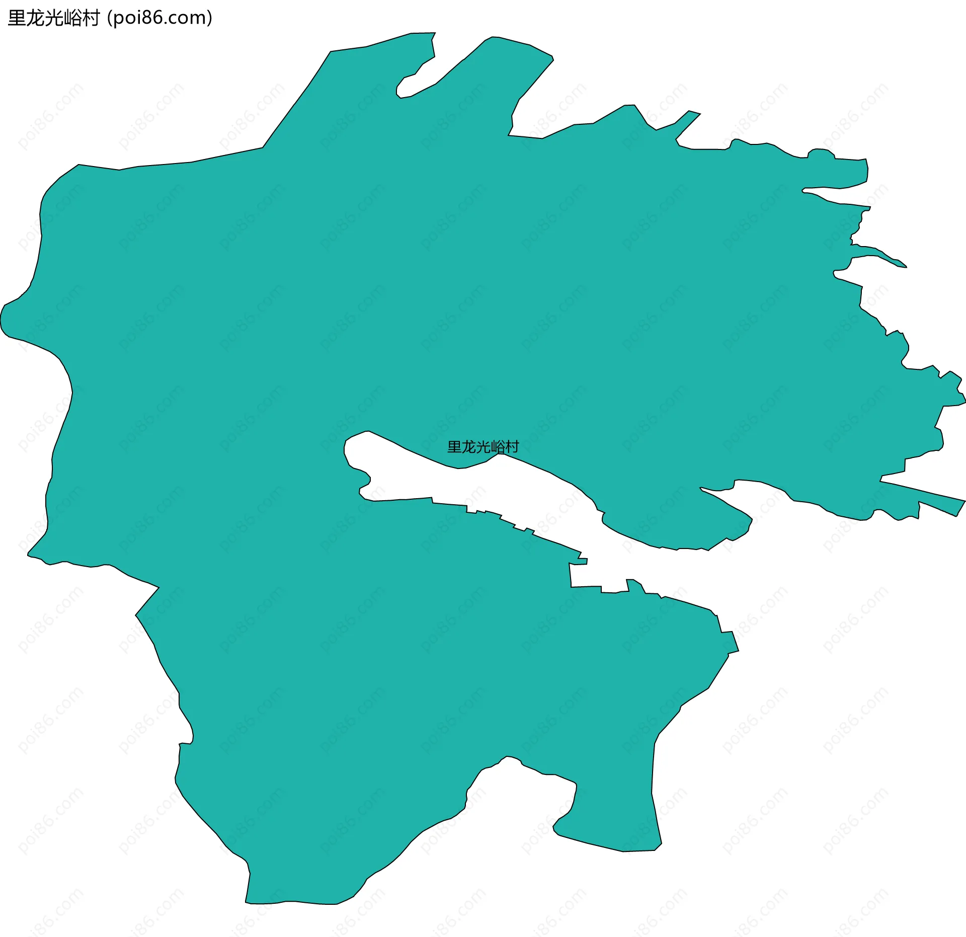 里龙光峪村边界地图