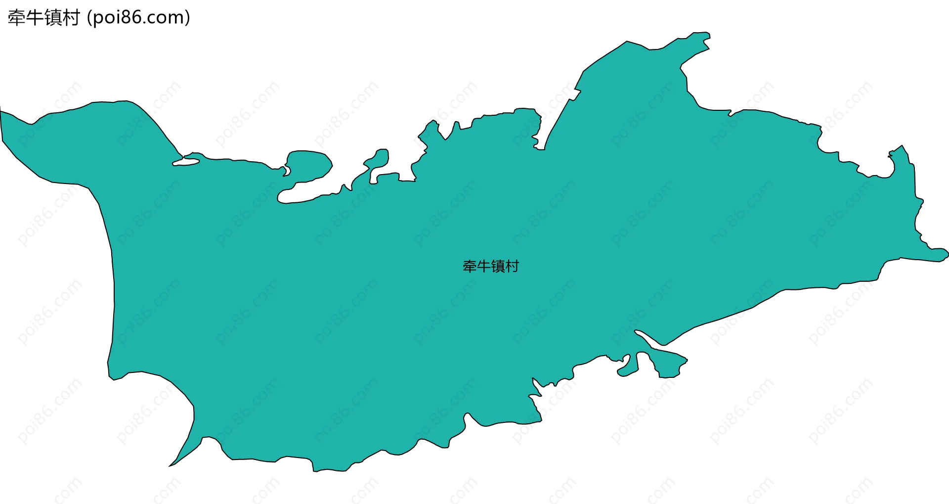 牵牛镇村边界地图