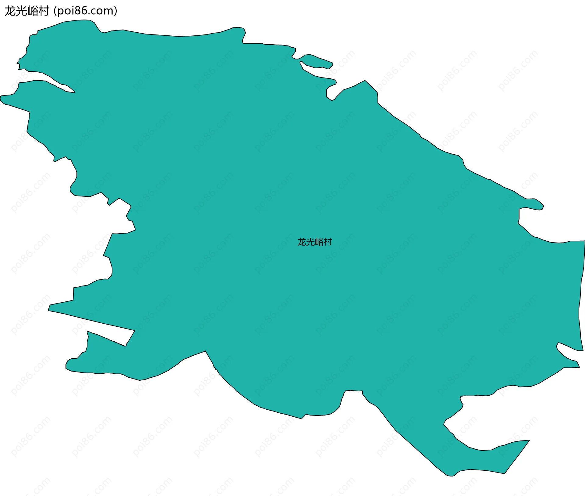 龙光峪村边界地图