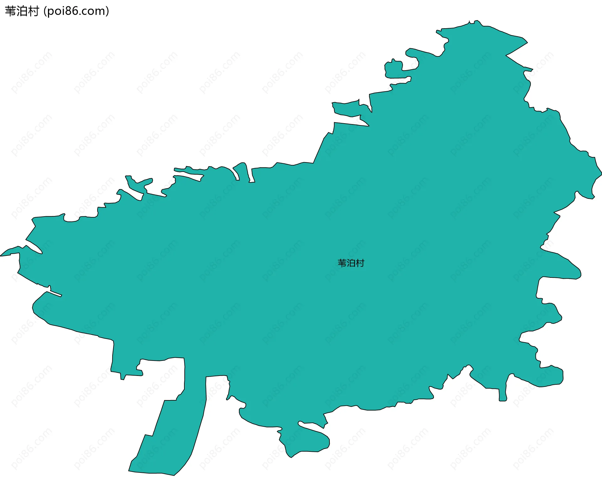 苇泊村边界地图