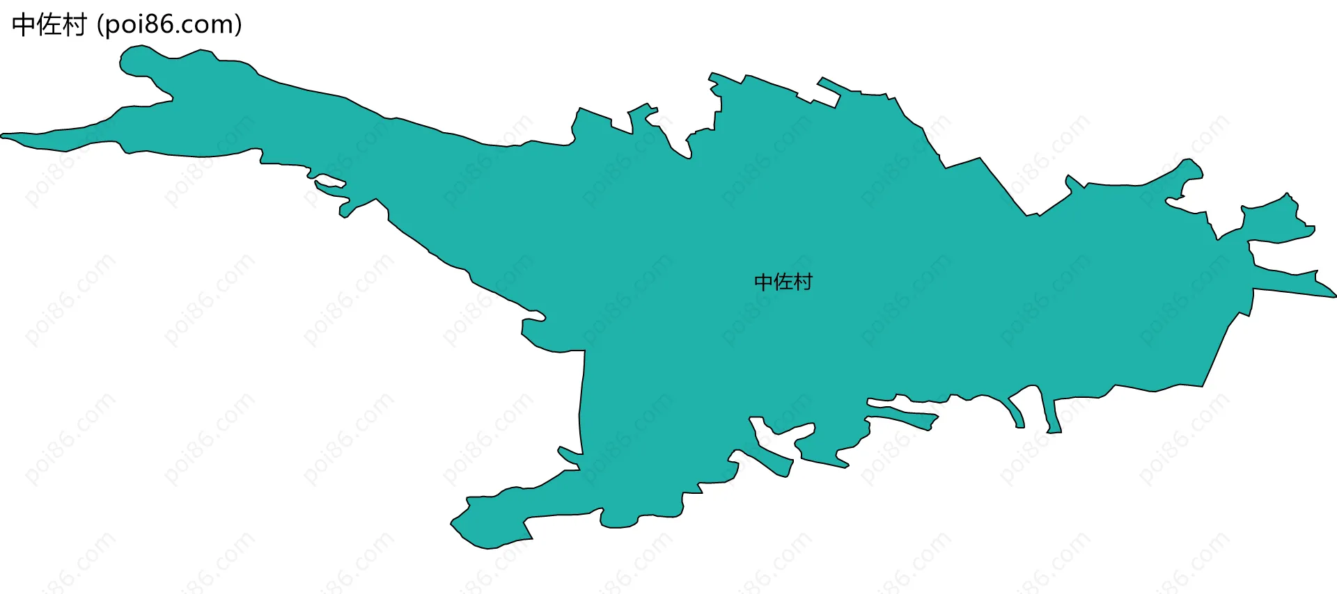 中佐村边界地图