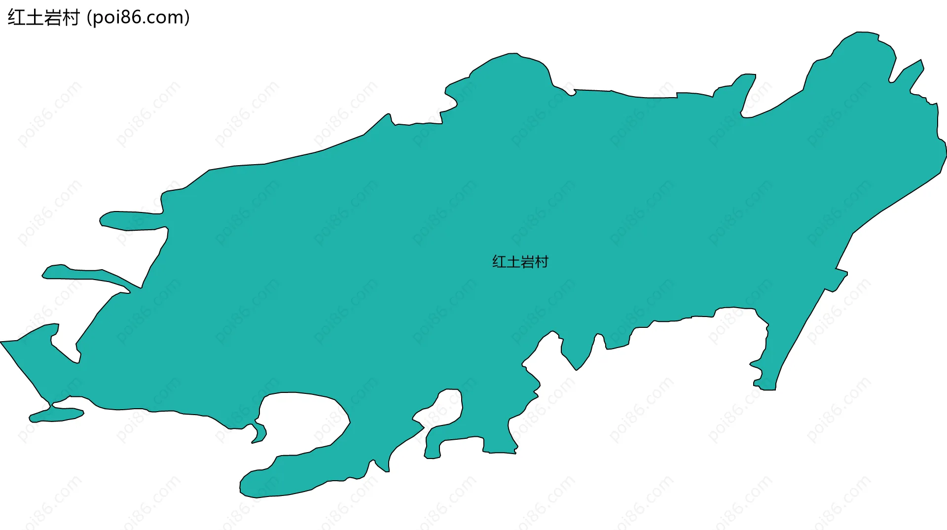 红土岩村边界地图