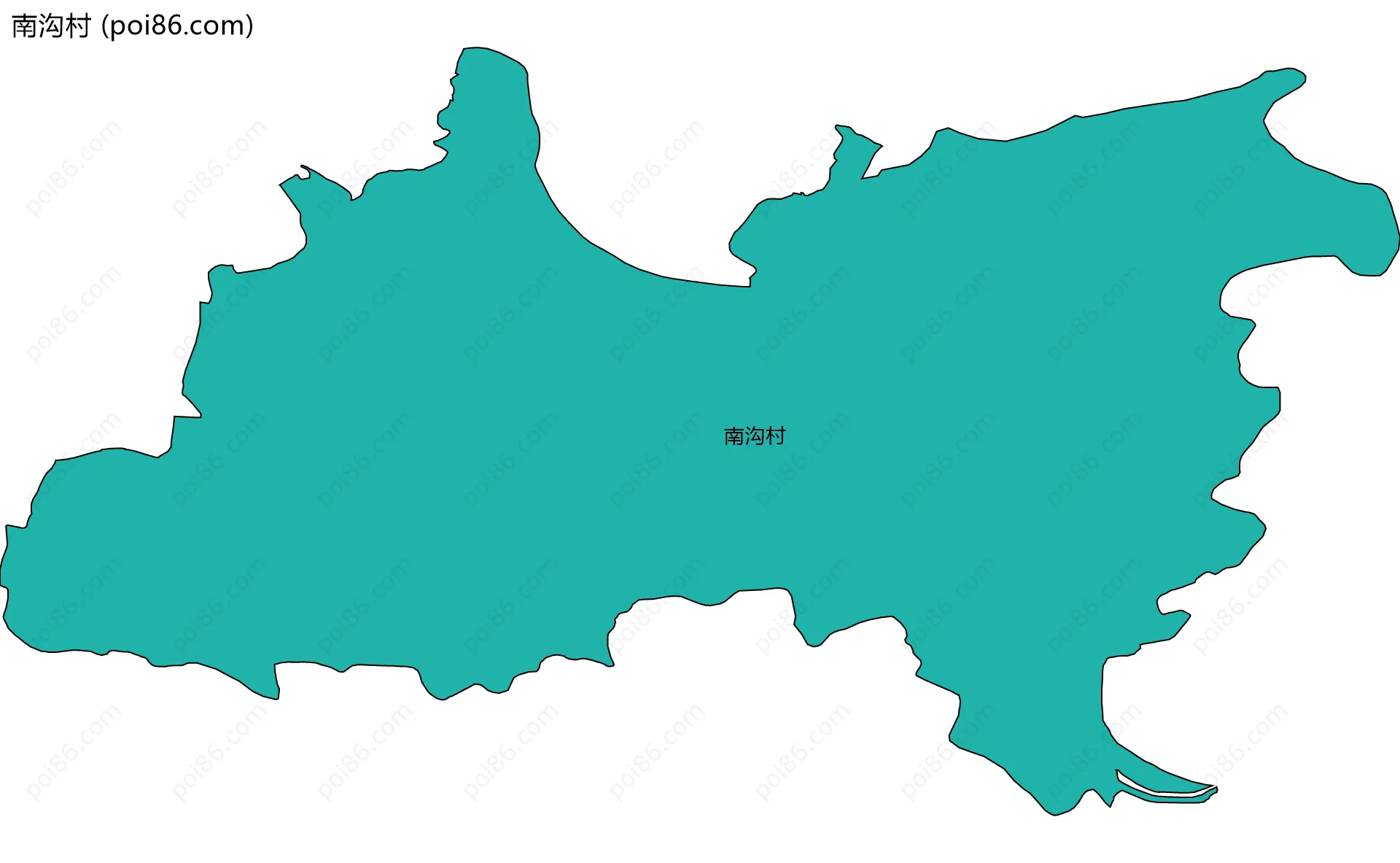 南沟村边界地图