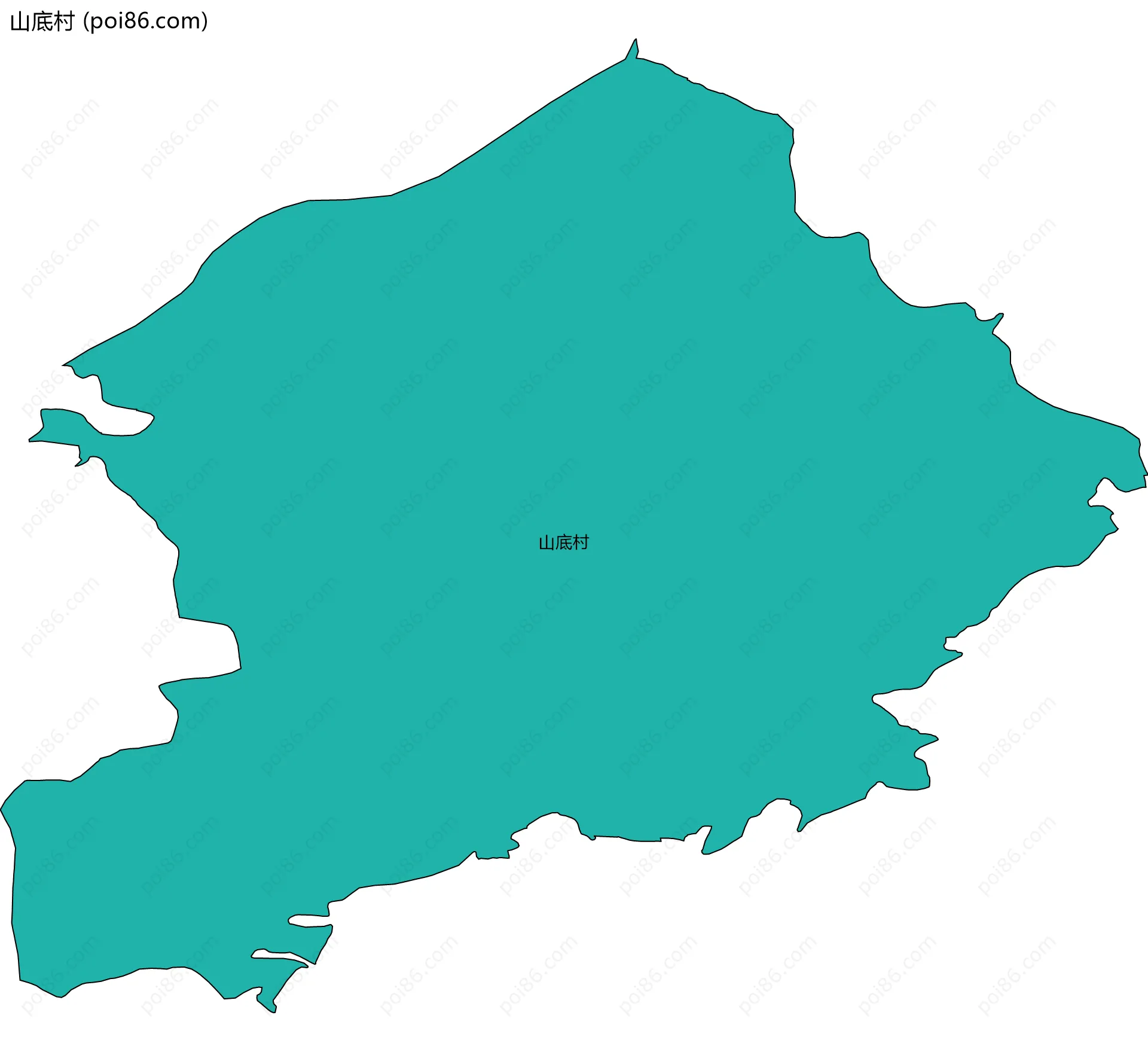 山底村边界地图
