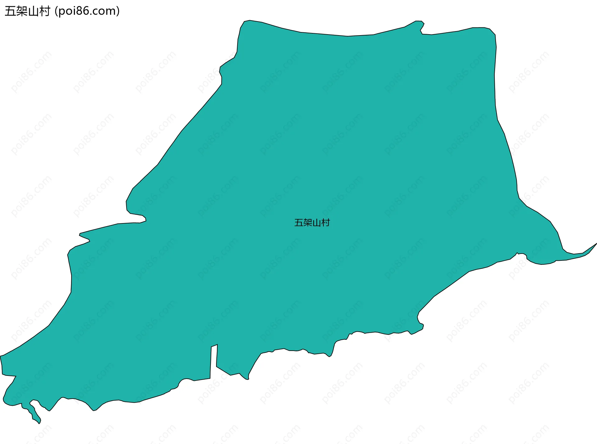 五架山村边界地图