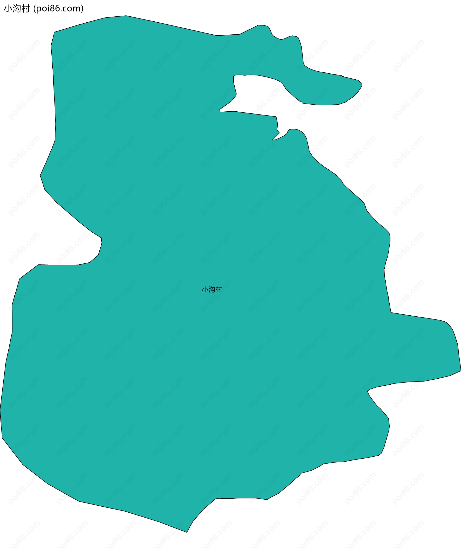 小沟村边界地图