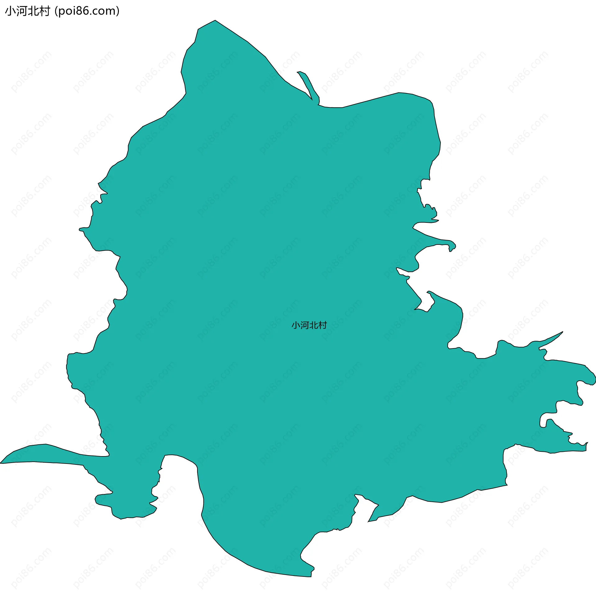 小河北村边界地图