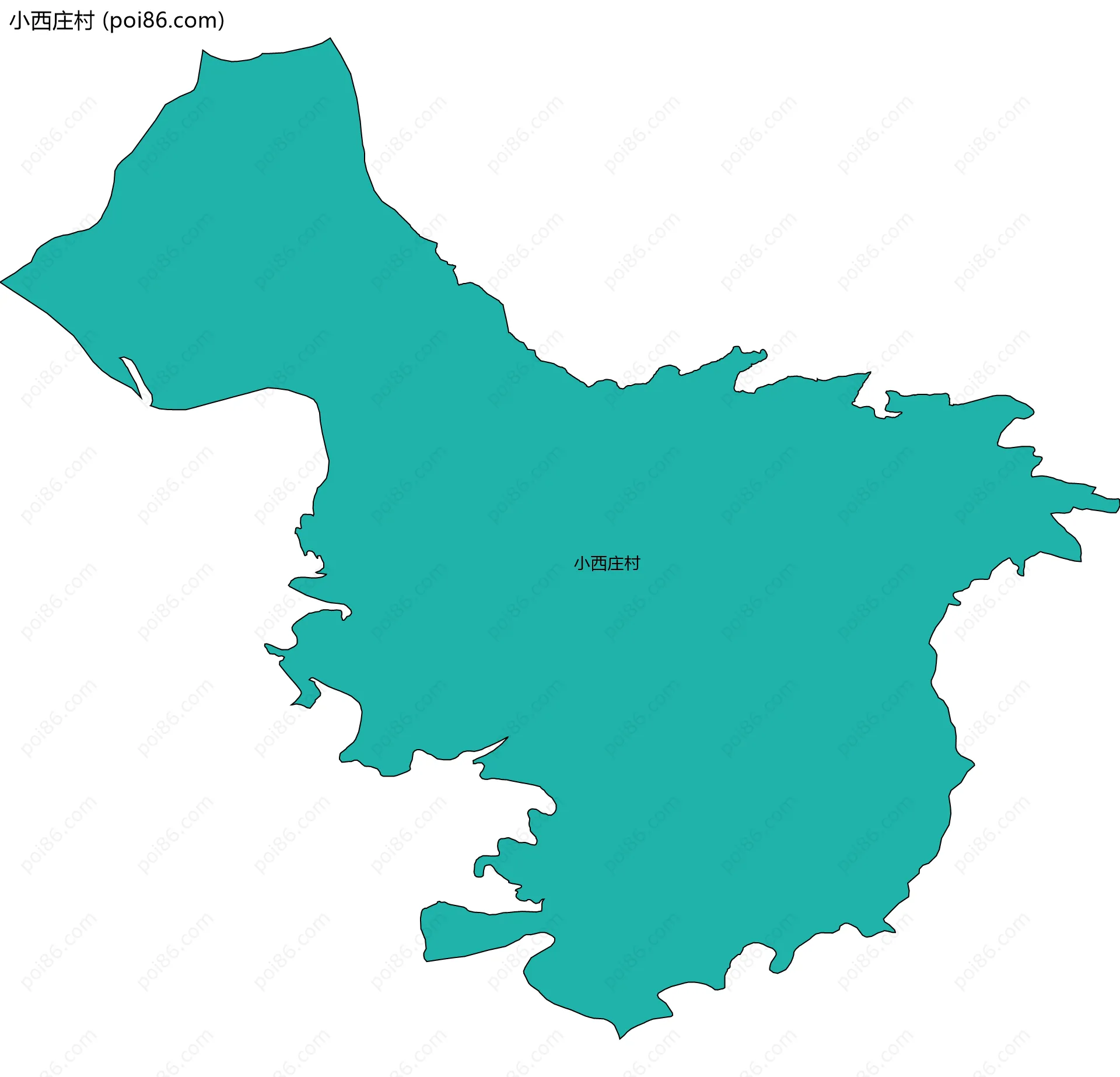 小西庄村边界地图