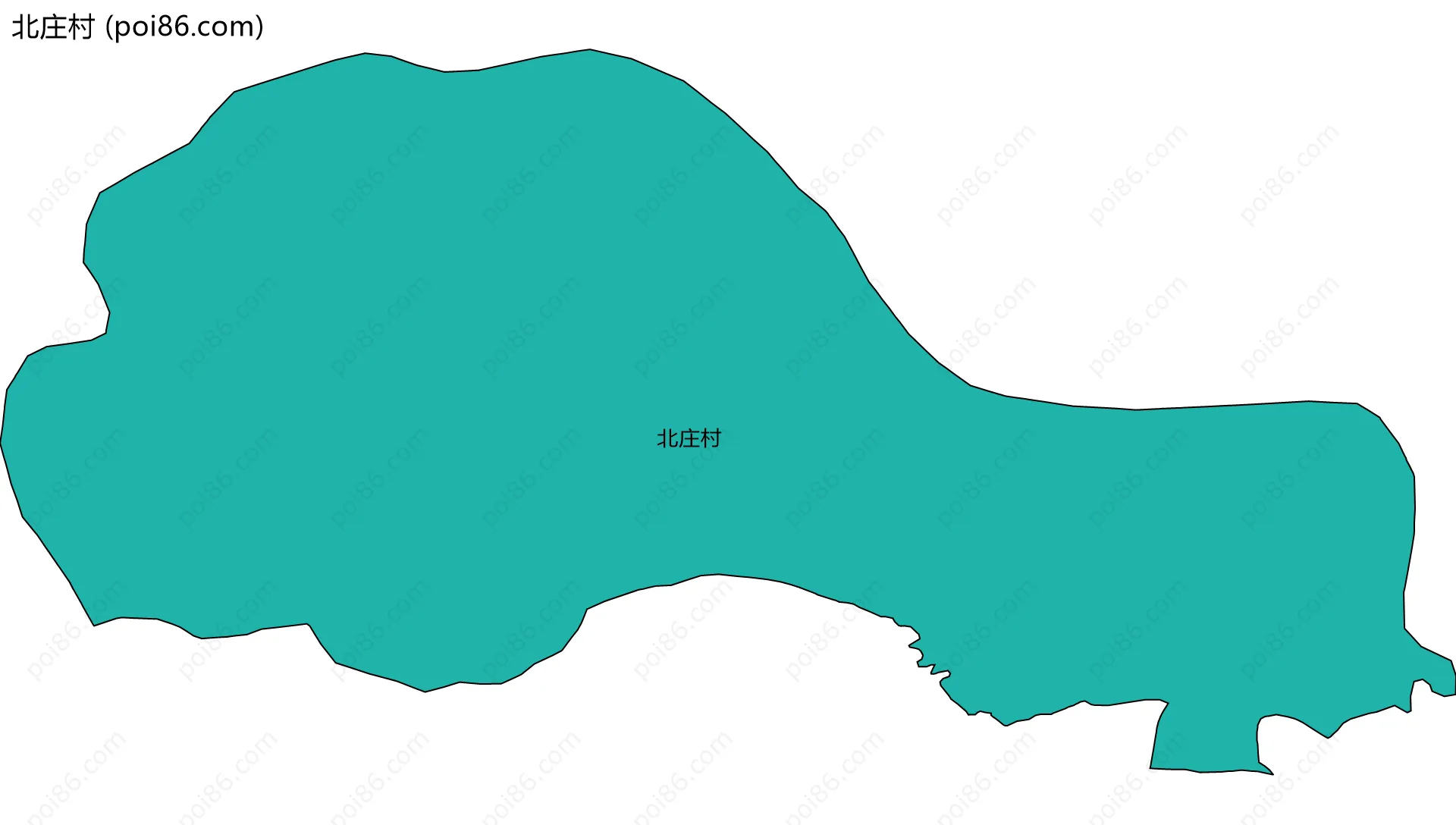 北庄村边界地图