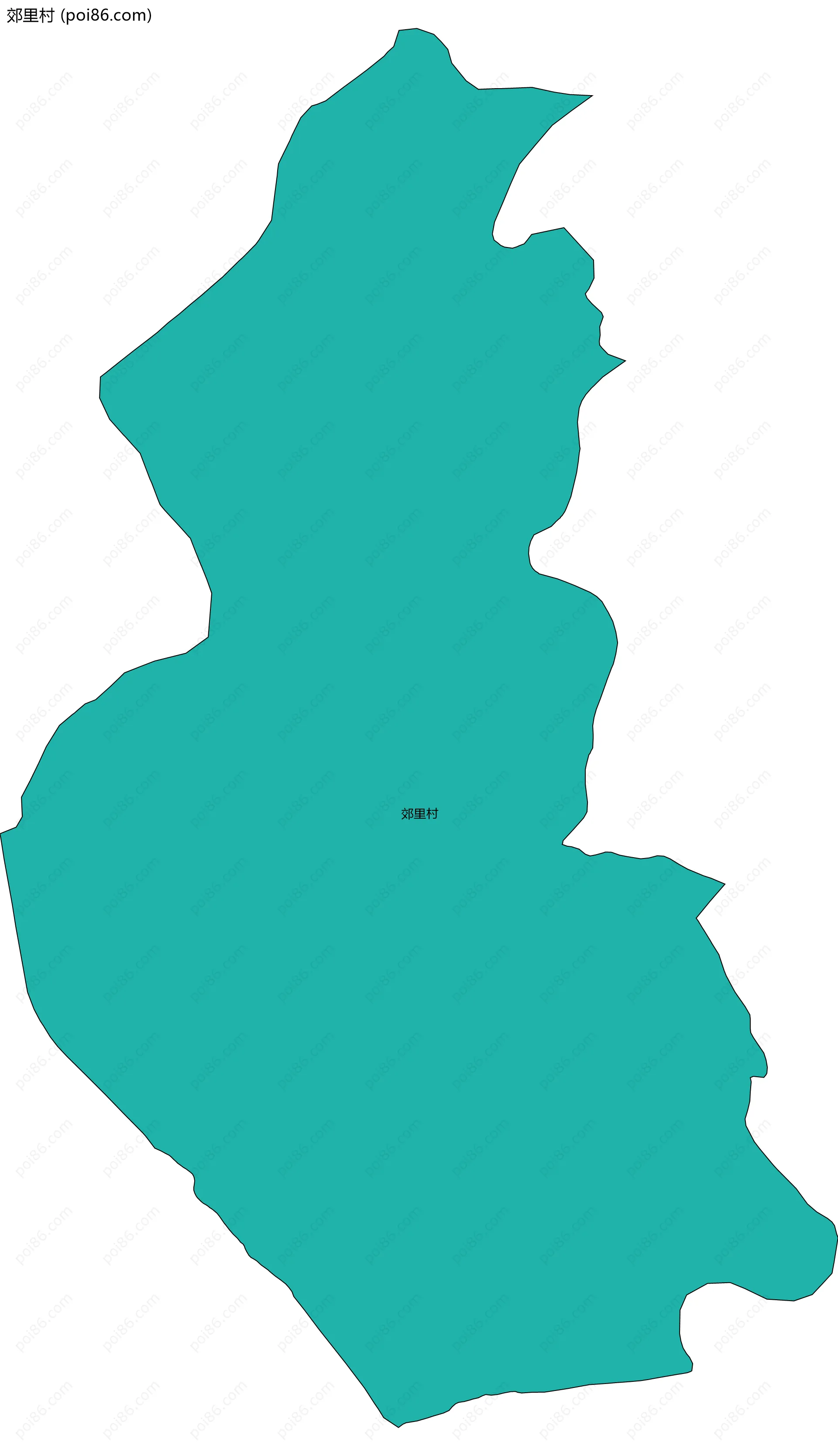 郊里村边界地图