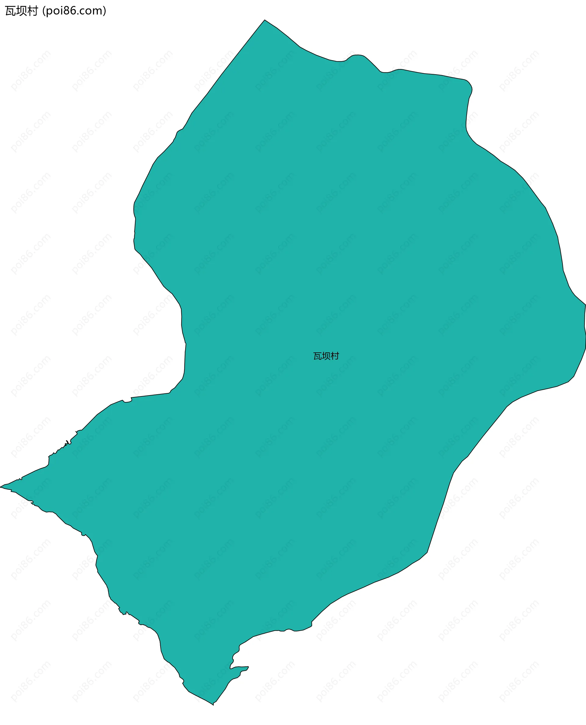 瓦坝村边界地图