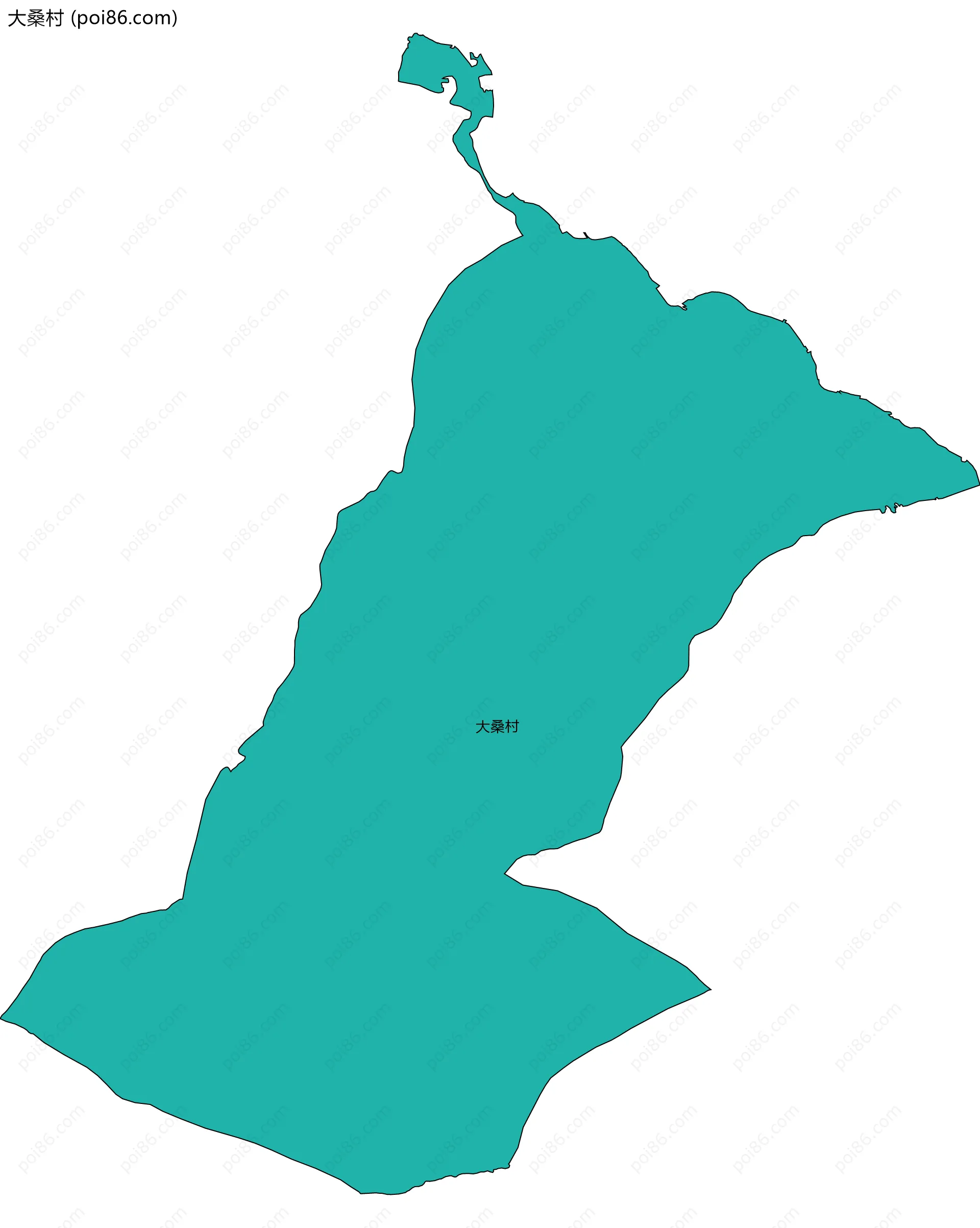 大桑村边界地图