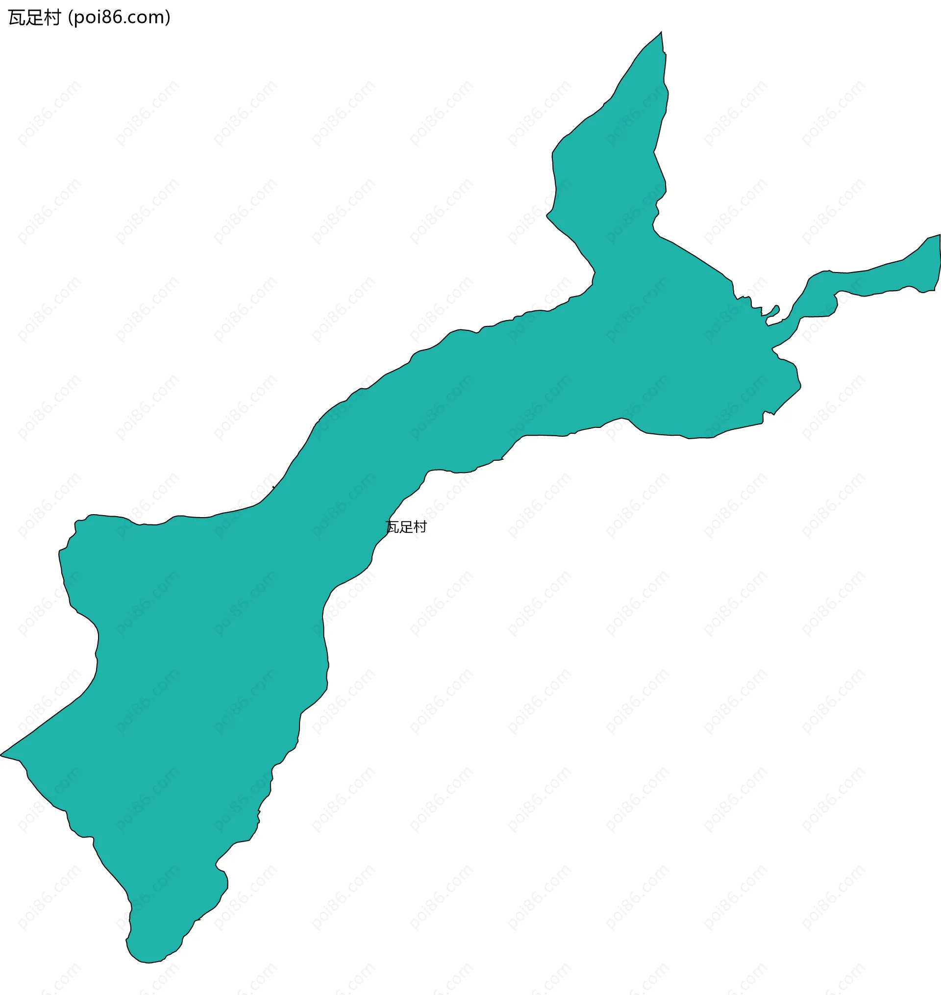 瓦足村边界地图