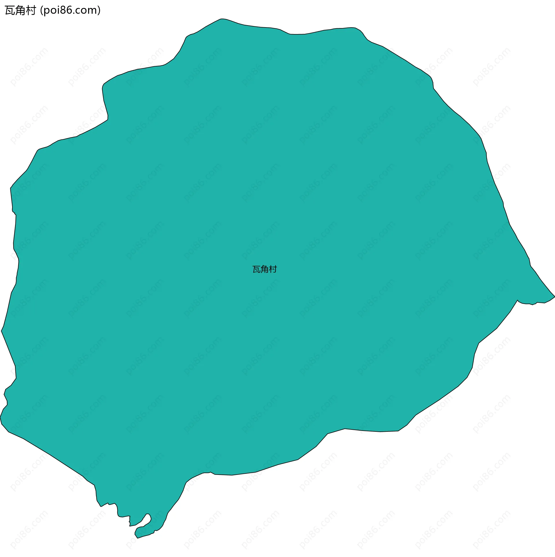 瓦角村边界地图