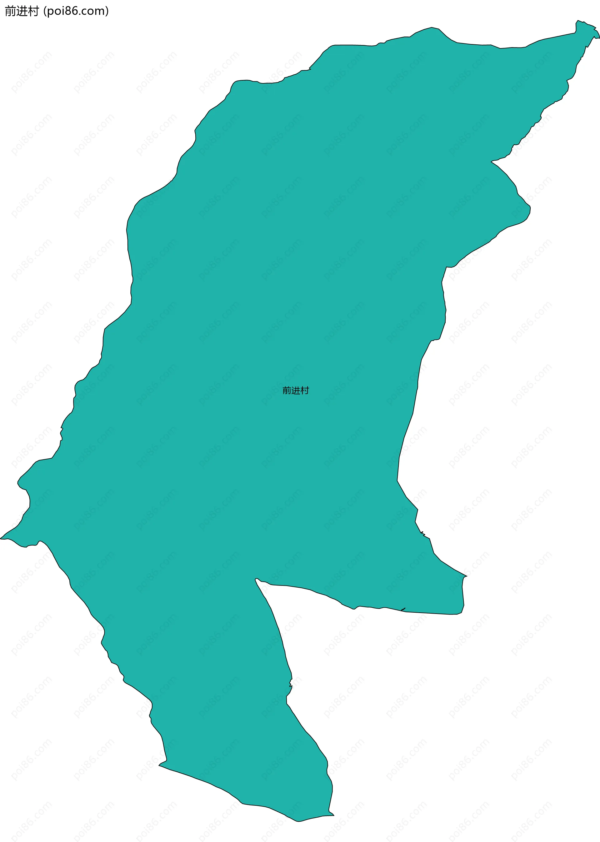 前进村边界地图