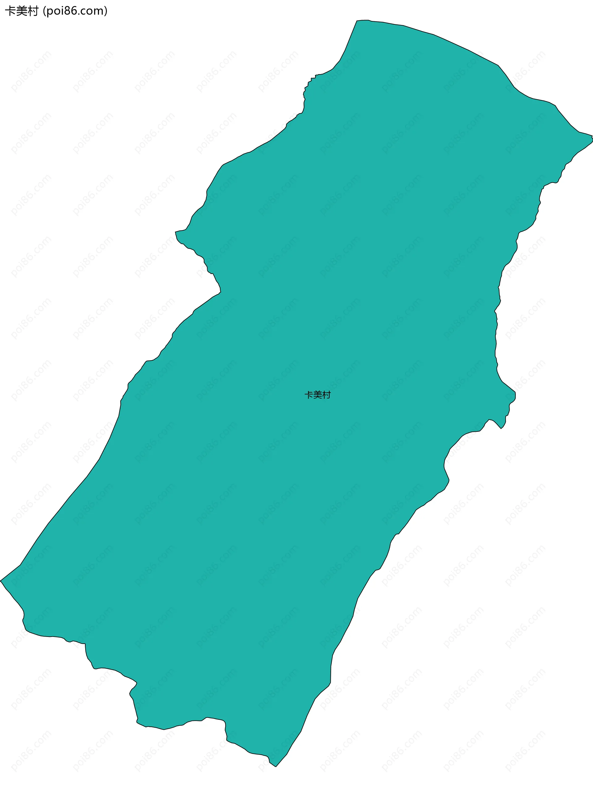 卡美村边界地图