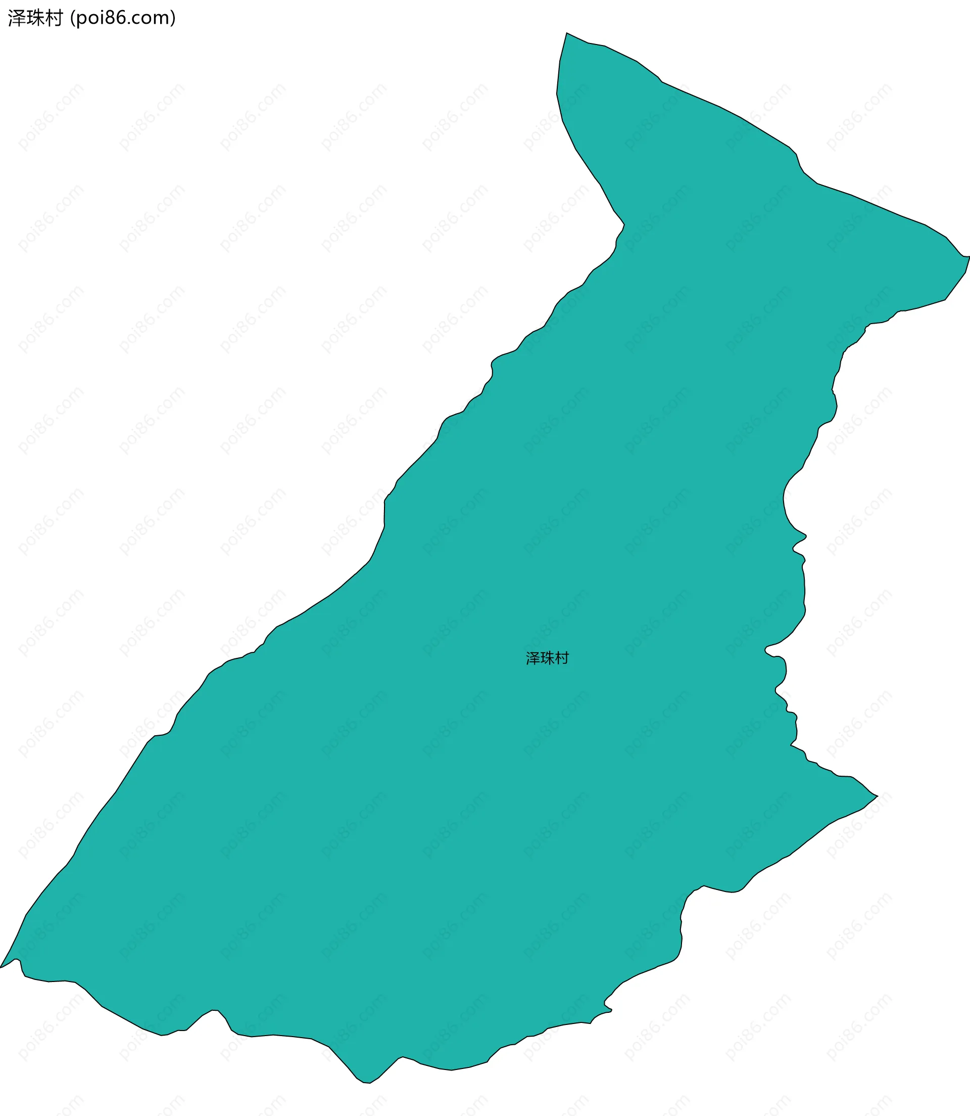 泽珠村边界地图