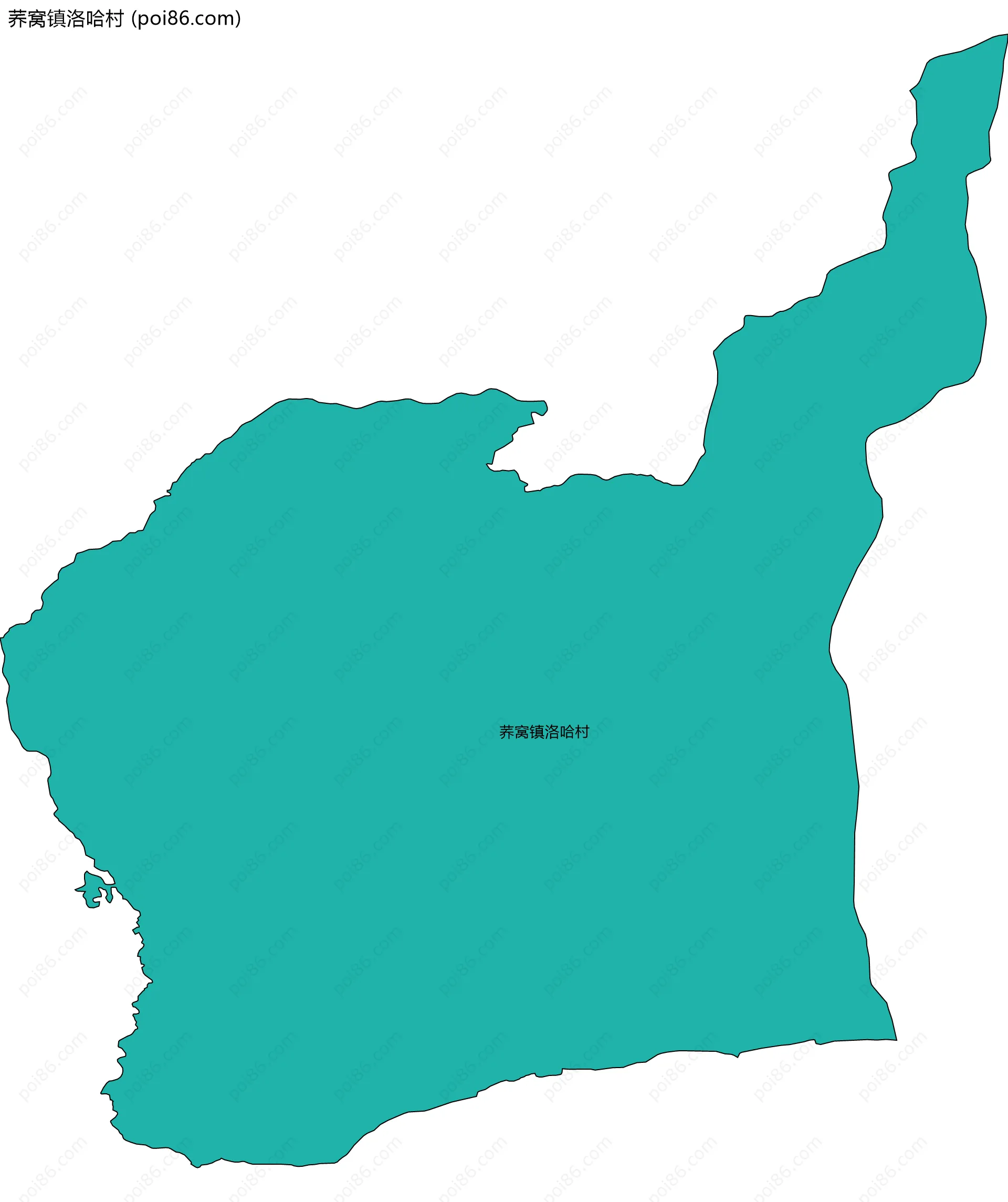 荞窝镇洛哈村边界地图