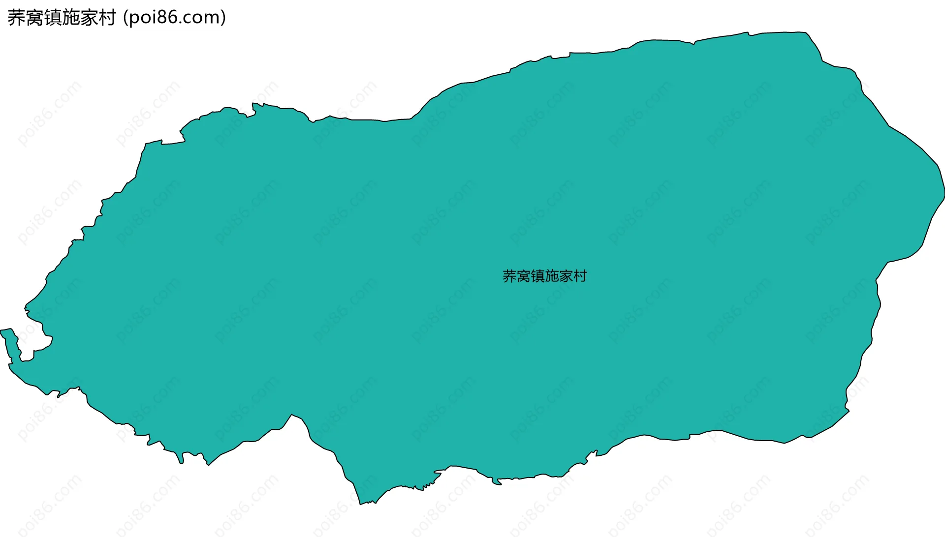 荞窝镇施家村边界地图