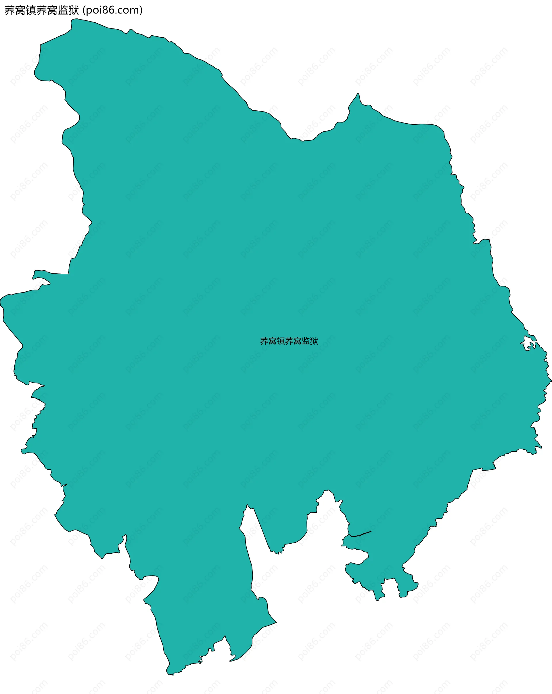 荞窝镇荞窝监狱边界地图