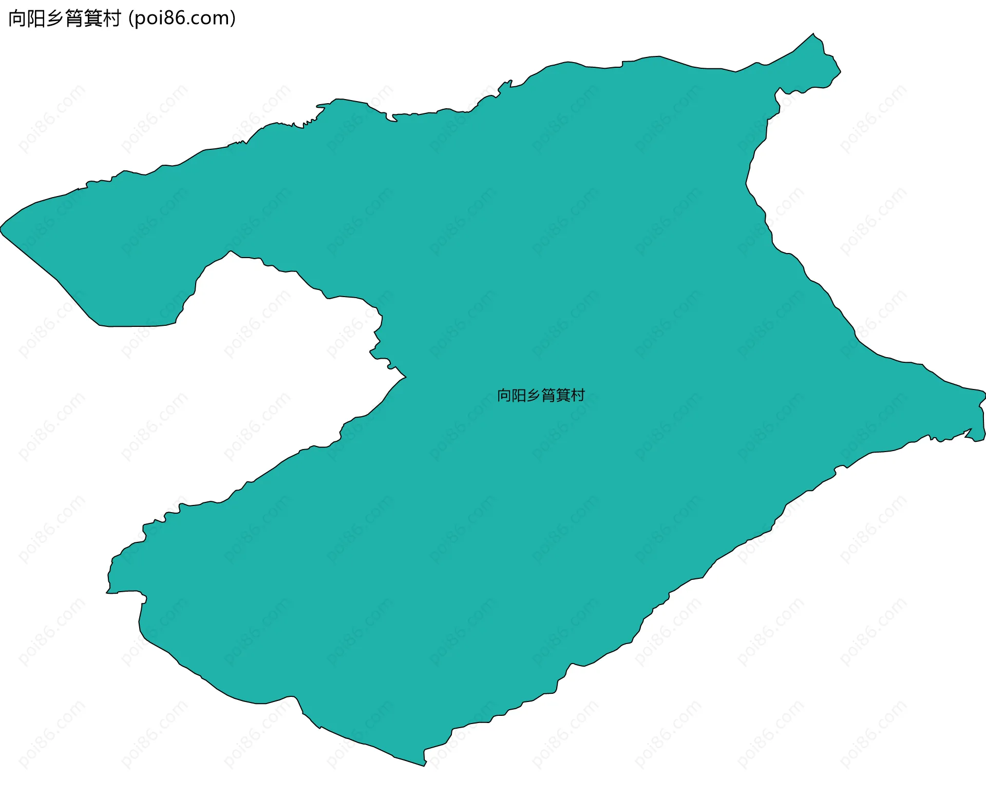 向阳乡筲箕村边界地图