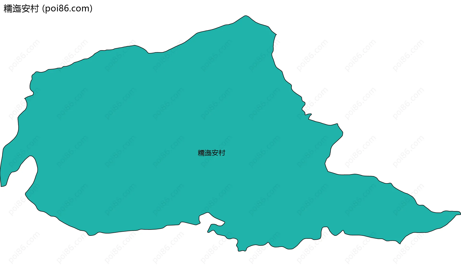 糯迤安村边界地图