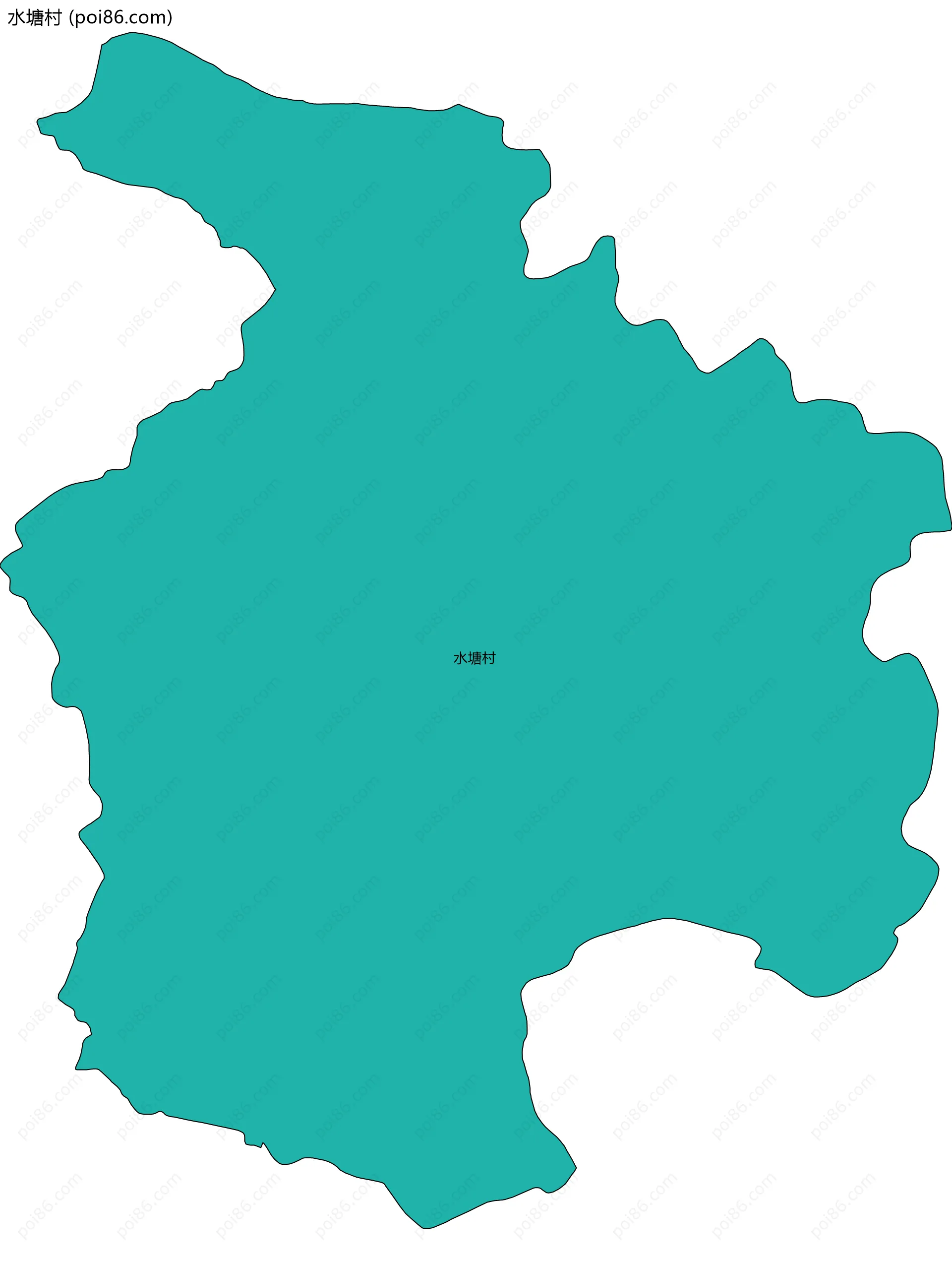 水塘村边界地图